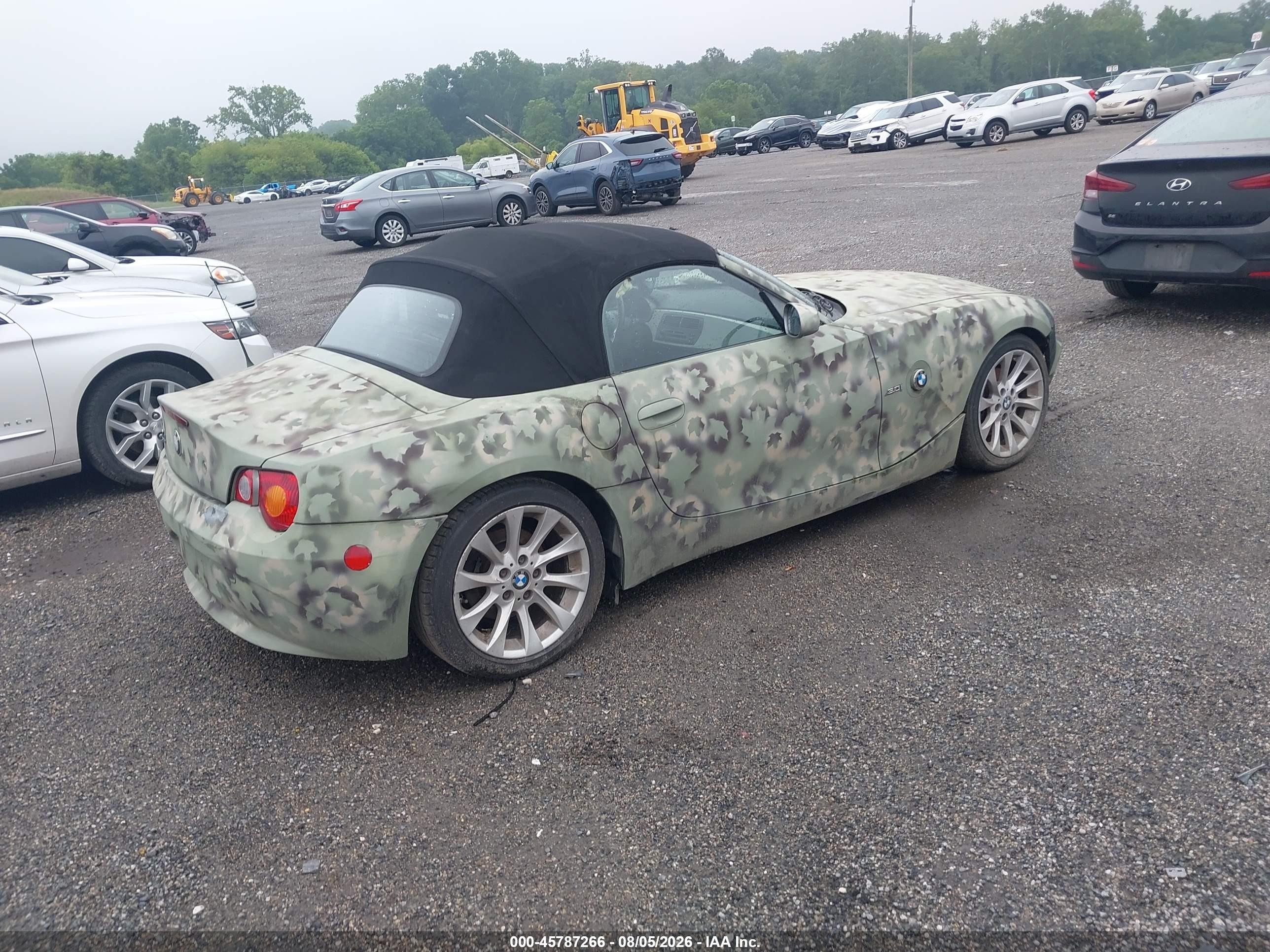 2003 Bmw Z4 3.0i Green vin: 4USBT53483LU02082
