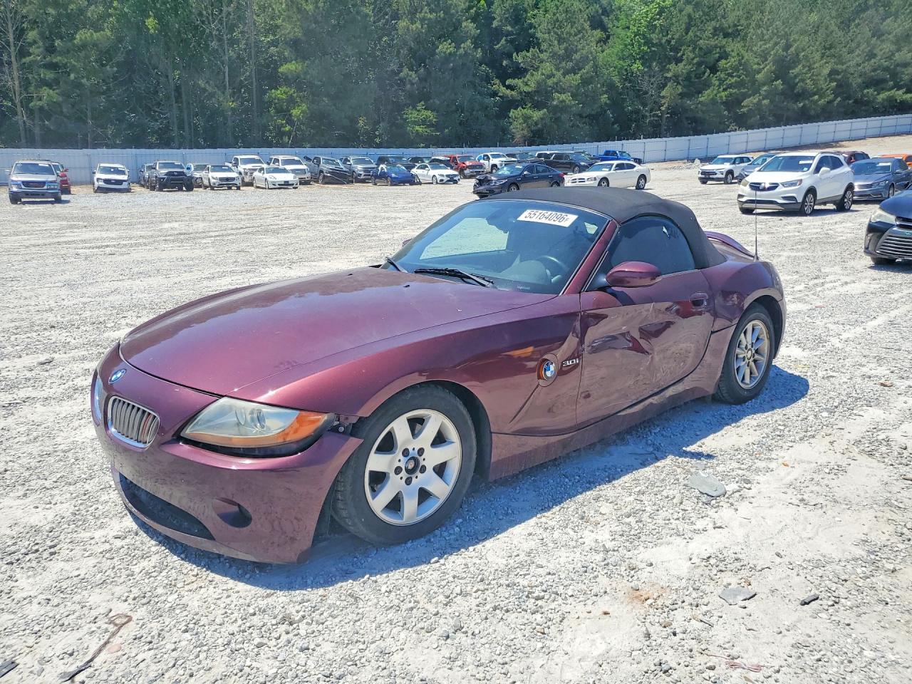 2003 Bmw Z4 3.0 Burgundy vin: 4USBT53493LT22774