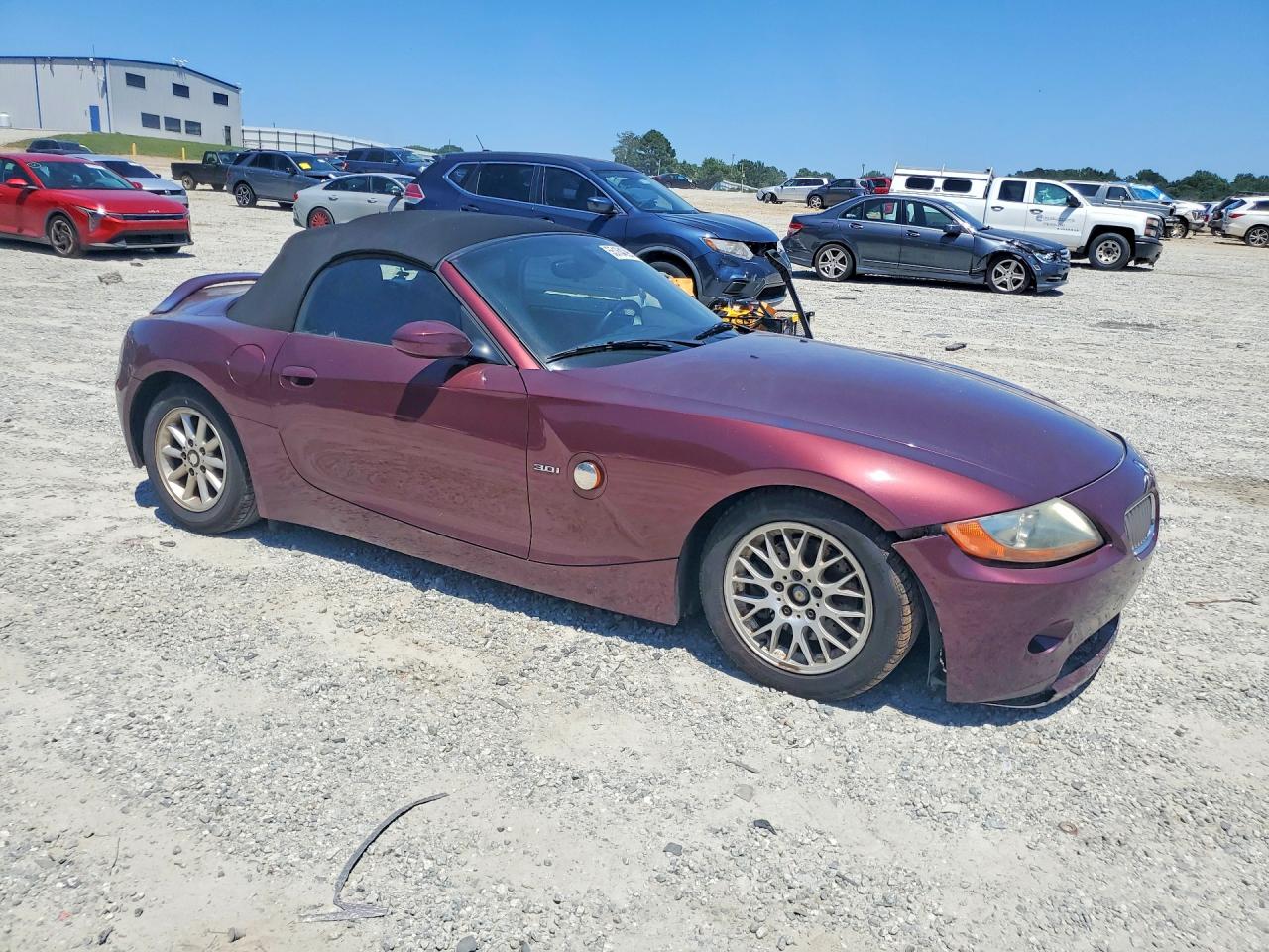 2003 Bmw Z4 3.0 Burgundy vin: 4USBT53493LT22774