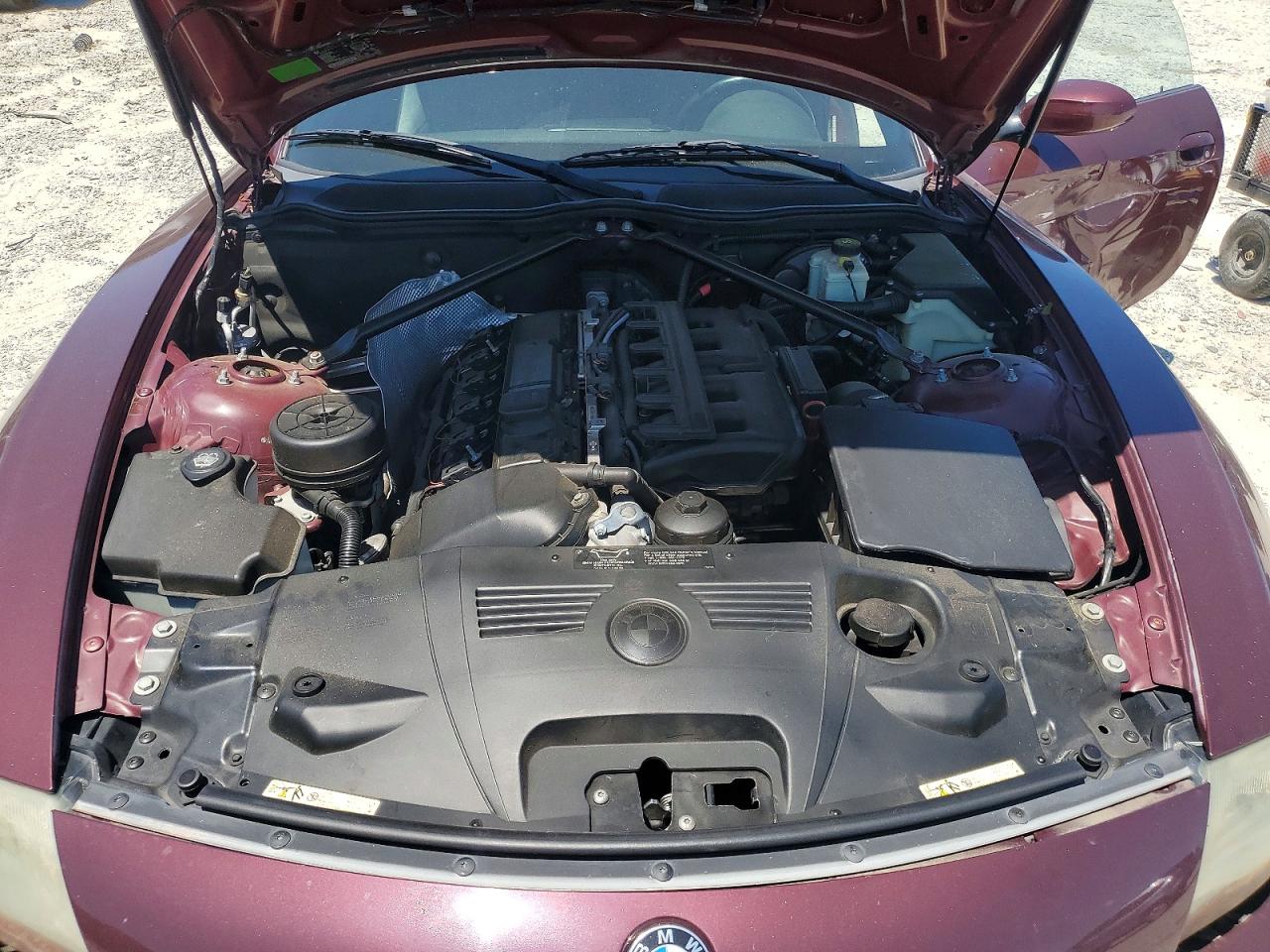 2003 Bmw Z4 3.0 Burgundy vin: 4USBT53493LT22774