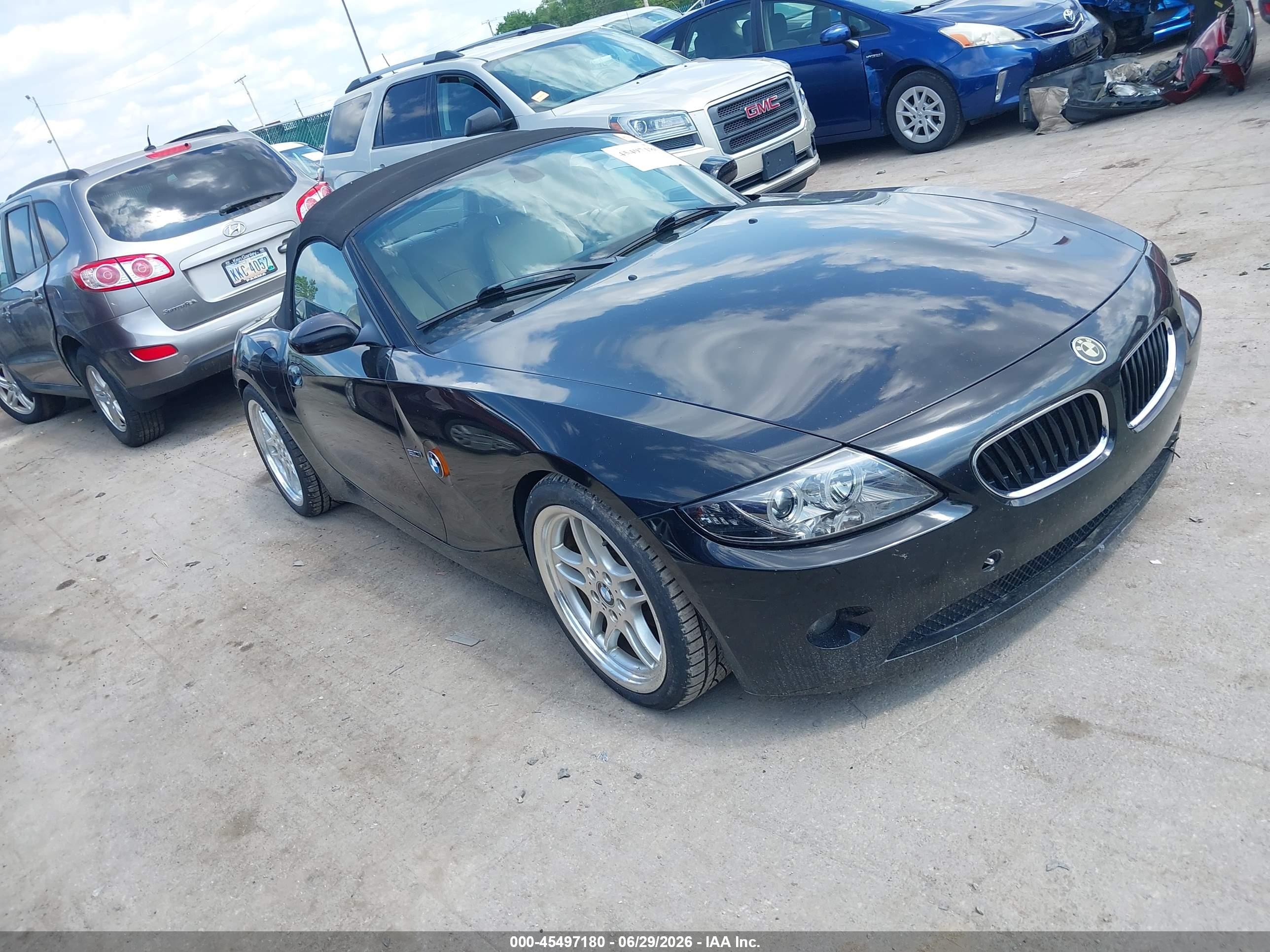 2003 Bmw Z4 3.0i Black vin: 4USBT53493LU06092