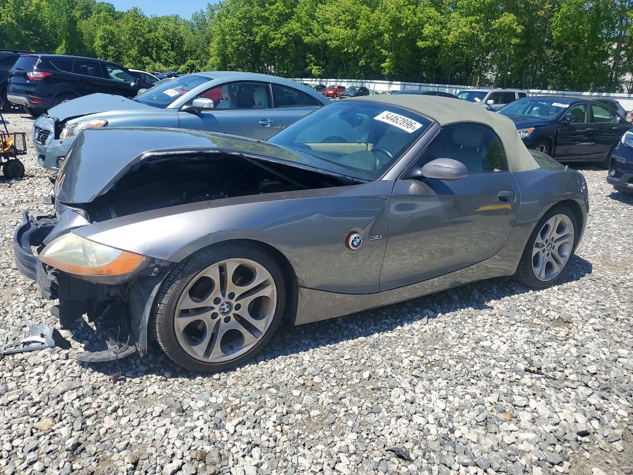 2003 Bmw Z4 3.0 Gray vin: 4USBT534X3LT23075