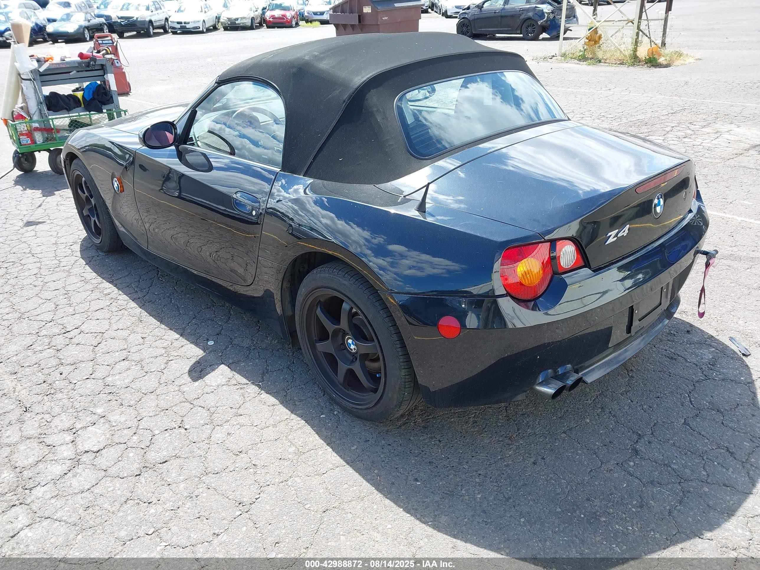 2004 Bmw Z4 3.0i Черный vin: 4USBT53504LT27159