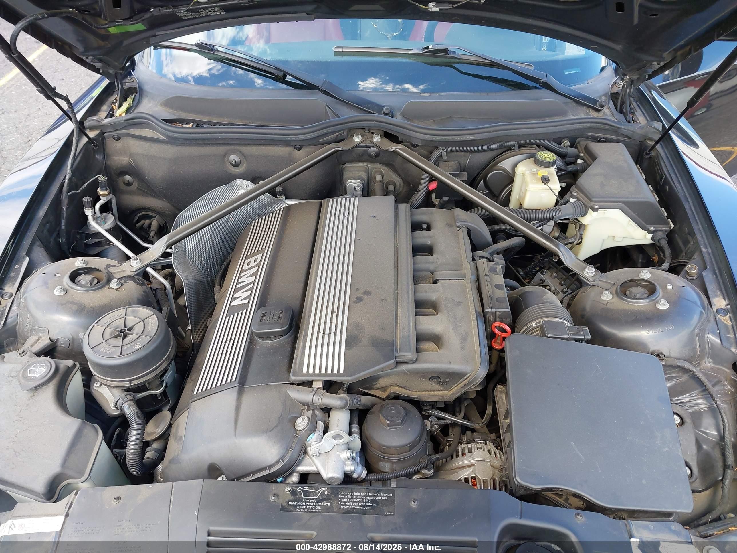 2004 Bmw Z4 3.0i Черный vin: 4USBT53504LT27159