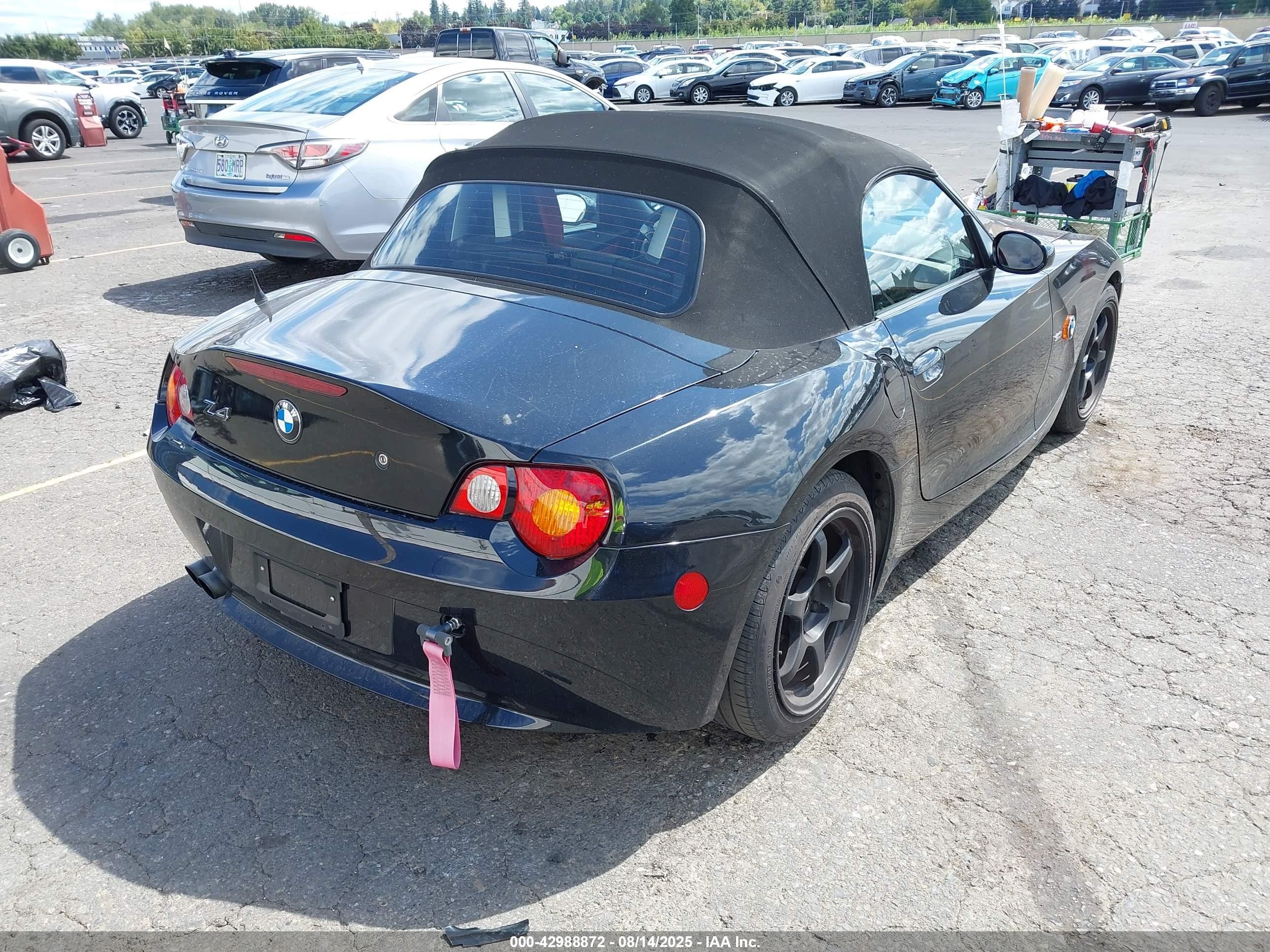 2004 Bmw Z4 3.0i Черный vin: 4USBT53504LT27159