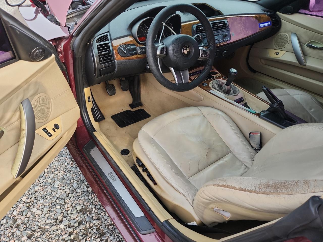 2005 Bmw Z4 3.0 Бордовый vin: 4USBT53505LT28278