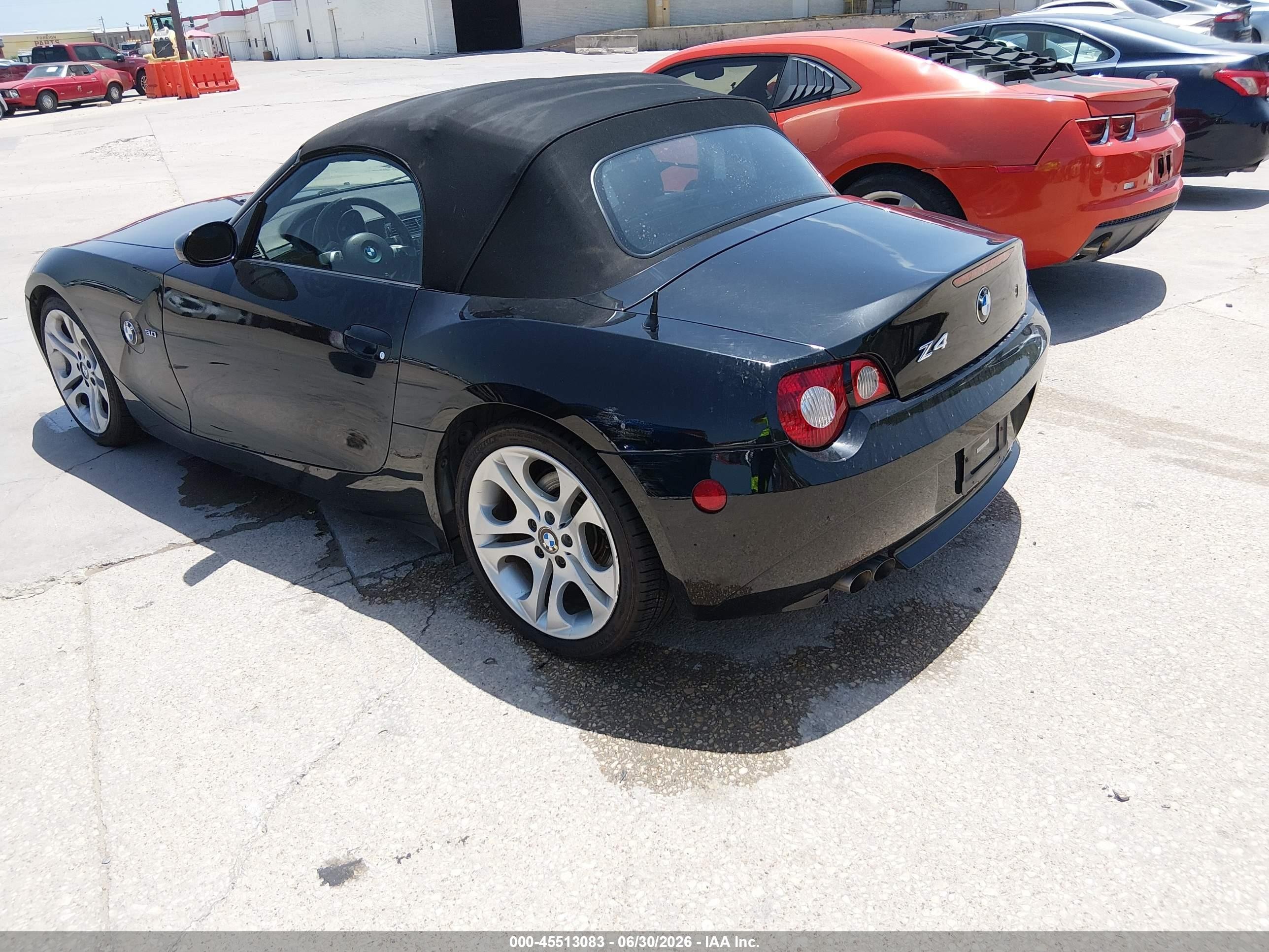 2005 Bmw Z4 3.0i Черный vin: 4USBT53505LT29138