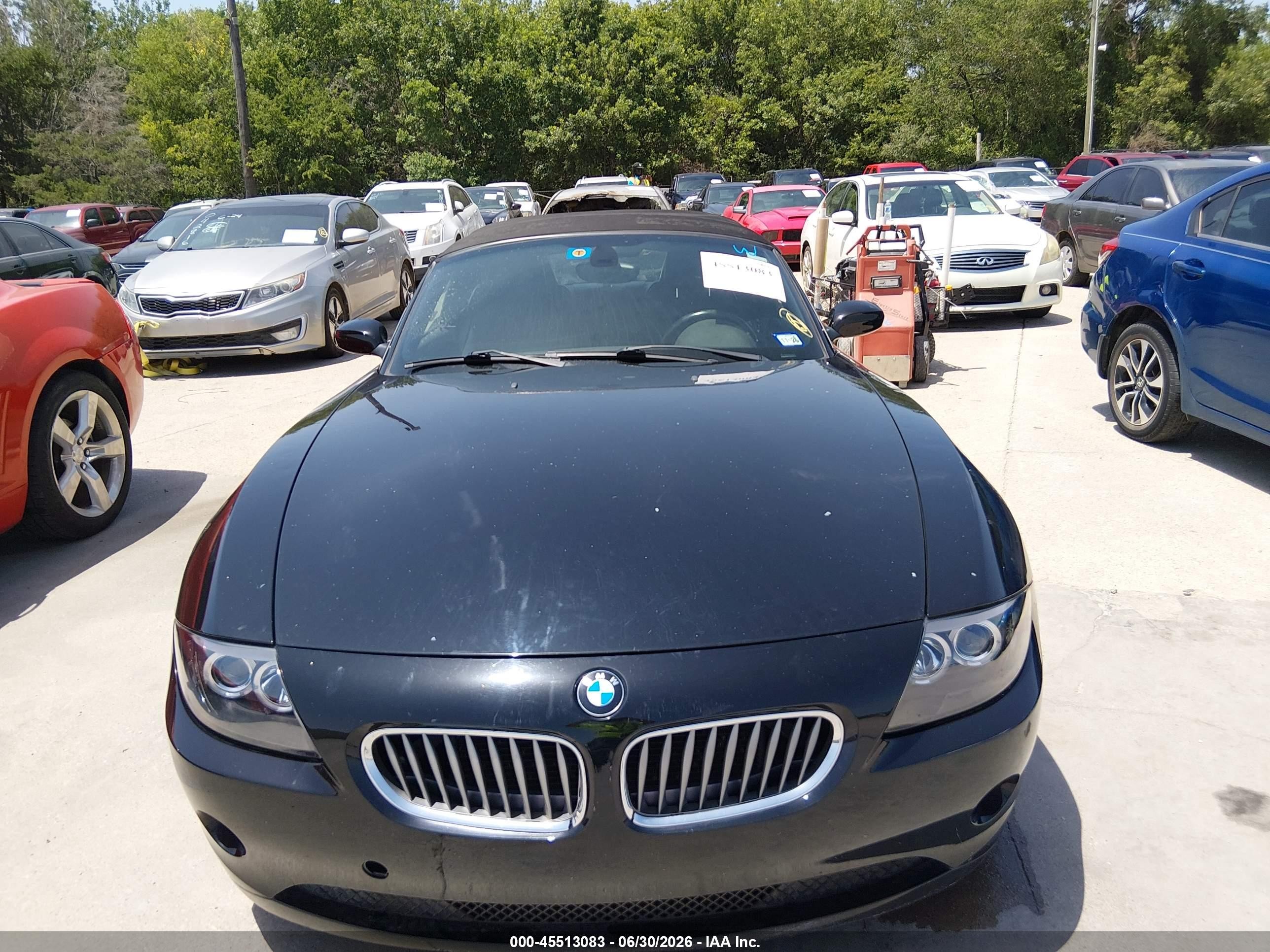 2005 Bmw Z4 3.0i Черный vin: 4USBT53505LT29138