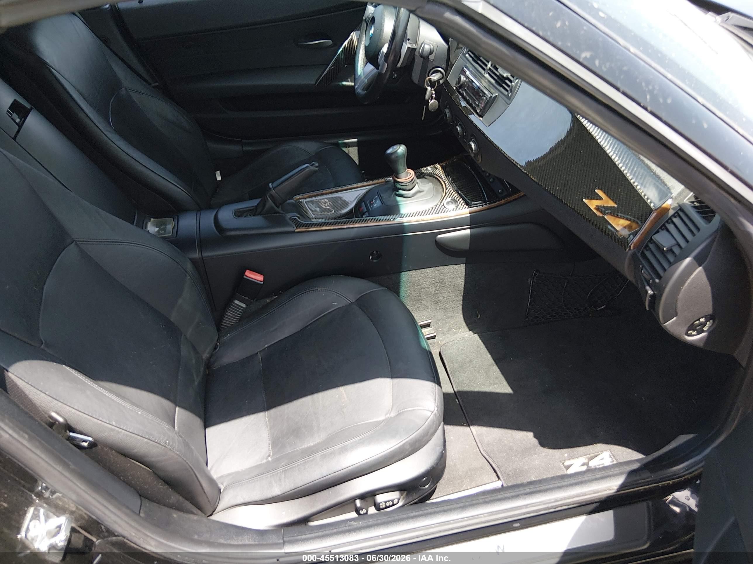2005 Bmw Z4 3.0i Черный vin: 4USBT53505LT29138