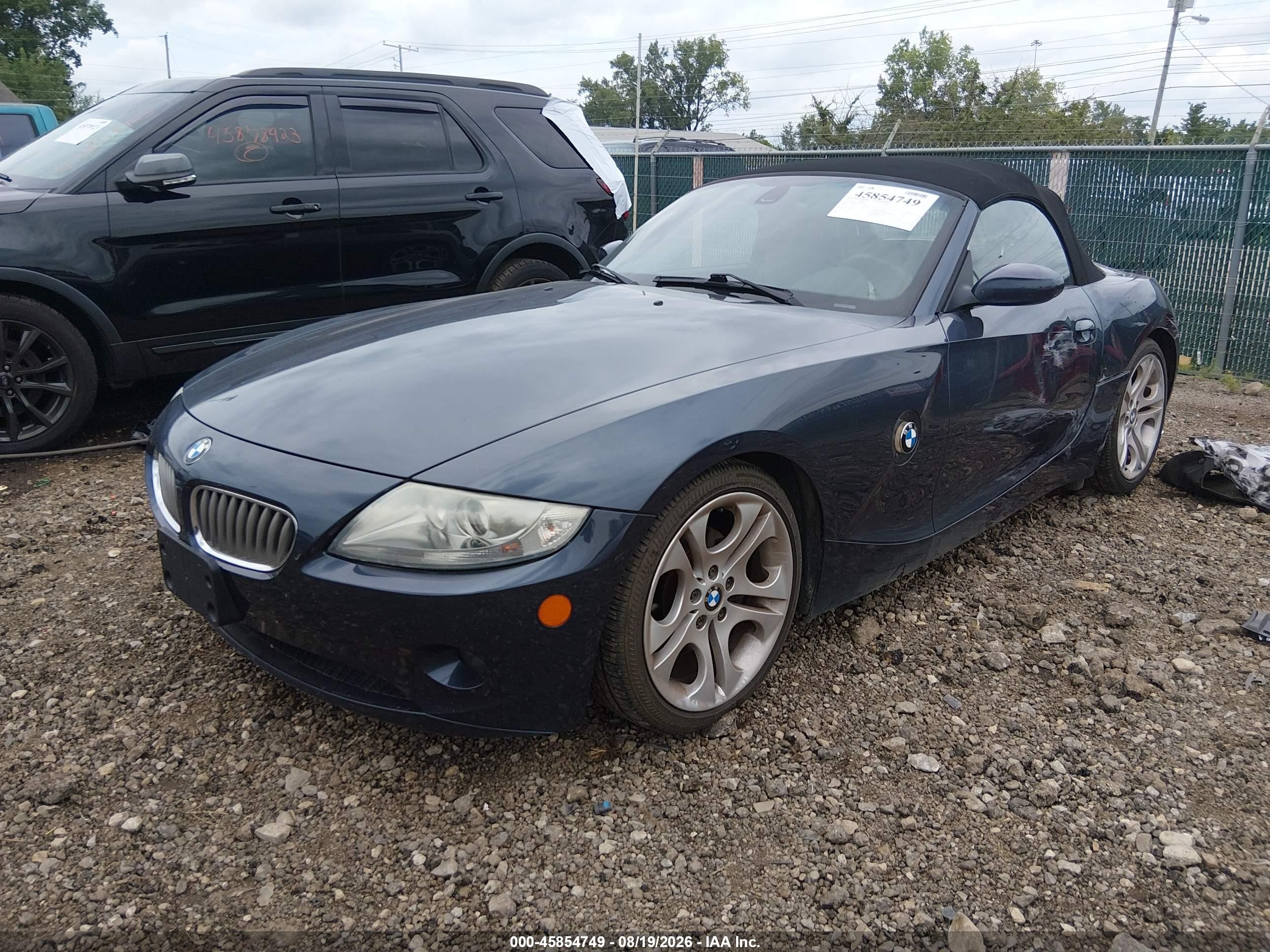 2005 Bmw Z4 3.0i Dark Blue vin: 4USBT53535LU11378