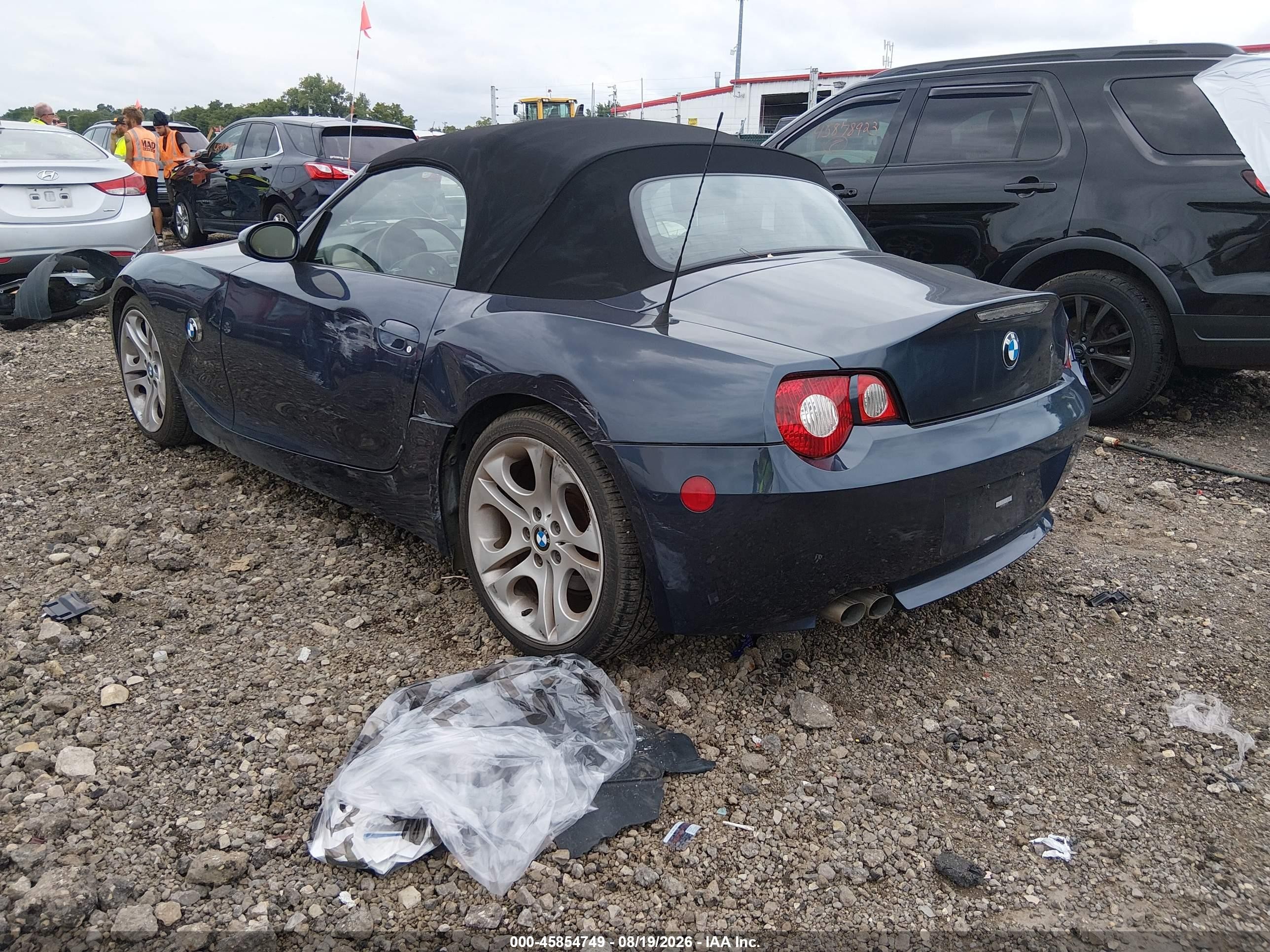 2005 Bmw Z4 3.0i Dark Blue vin: 4USBT53535LU11378