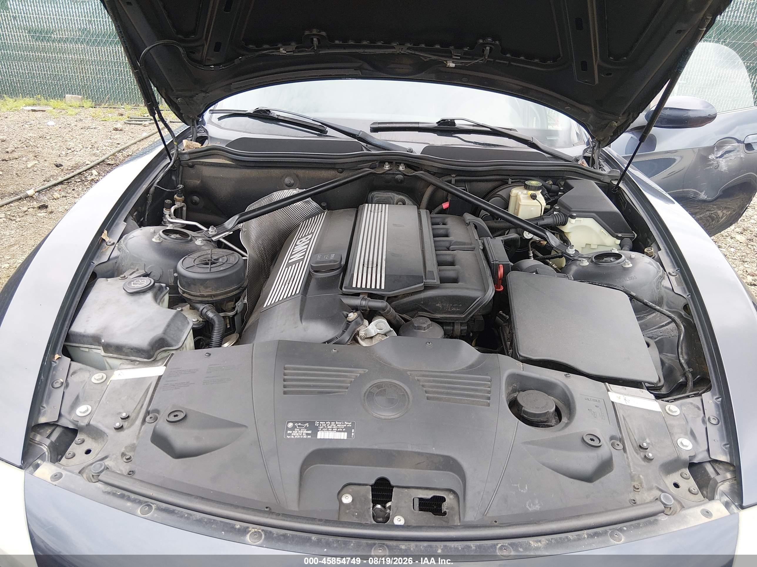 2005 Bmw Z4 3.0i Dark Blue vin: 4USBT53535LU11378