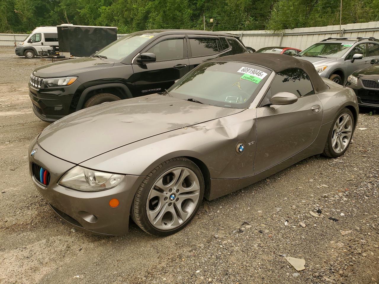 2005 Bmw Z4 3.0 Gray vin: 4USBT53545LT28509