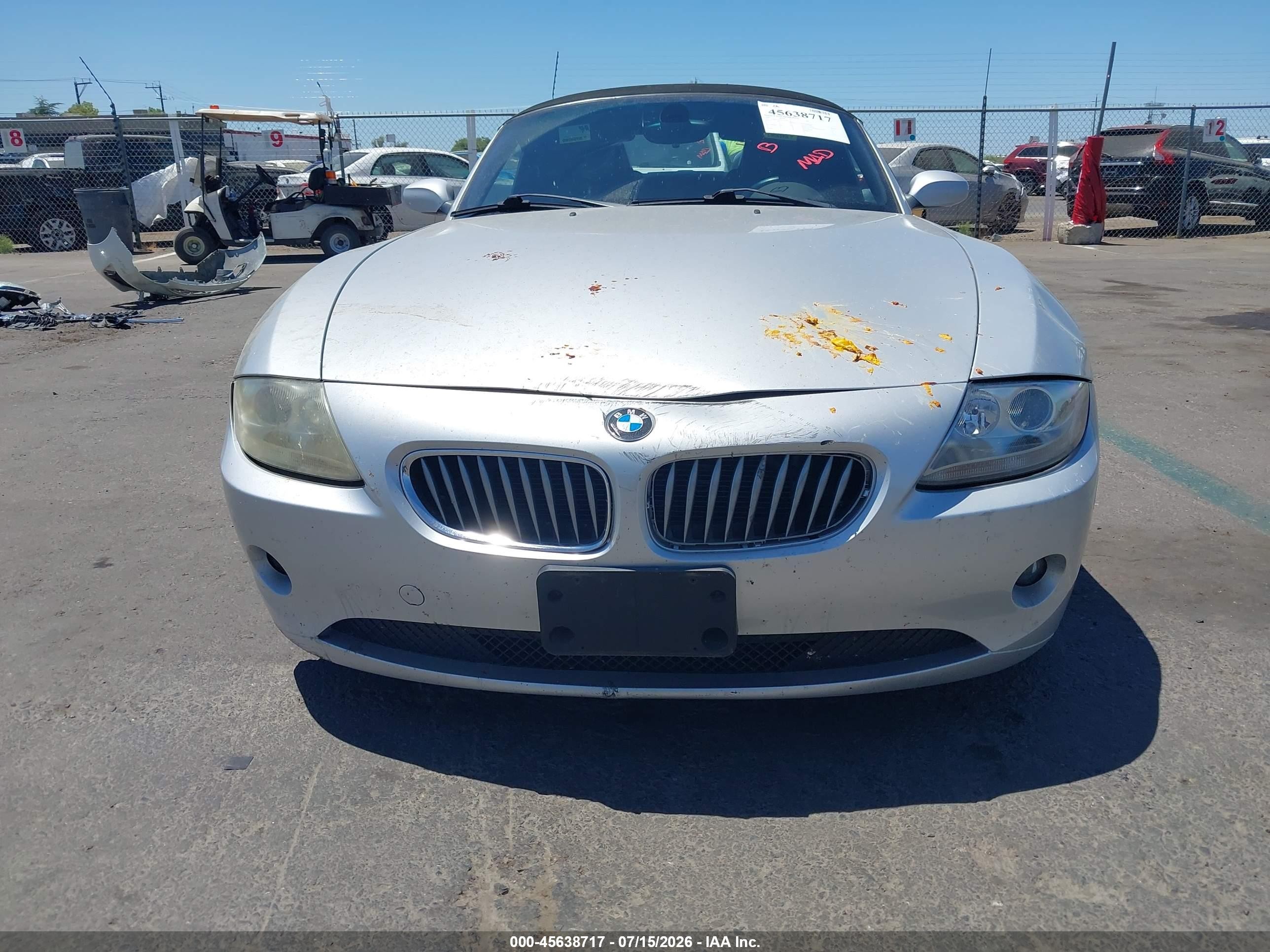 2005 Bmw Z4 3.0i Silver vin: 4USBT53565LU11701