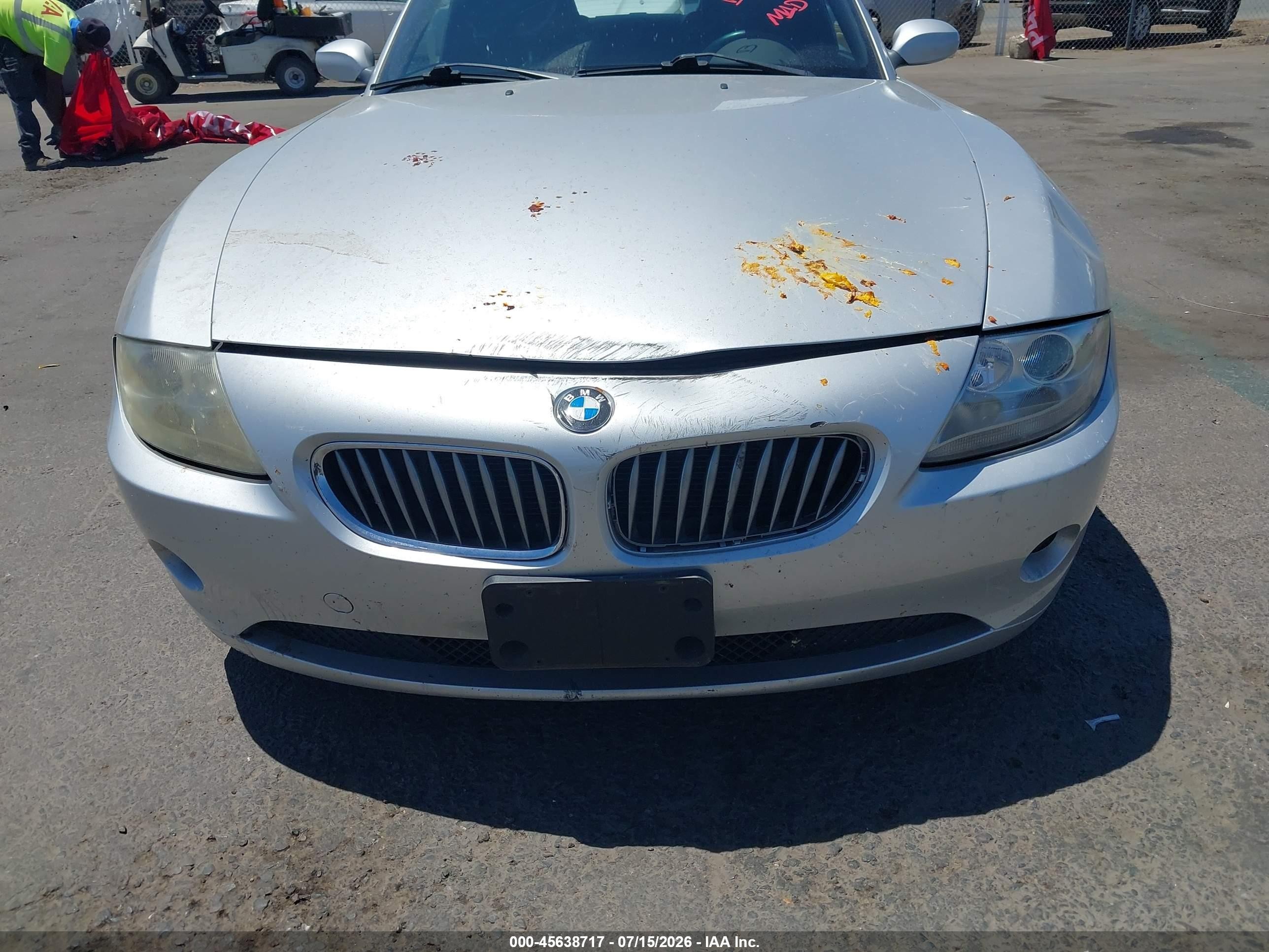 2005 Bmw Z4 3.0i Silver vin: 4USBT53565LU11701