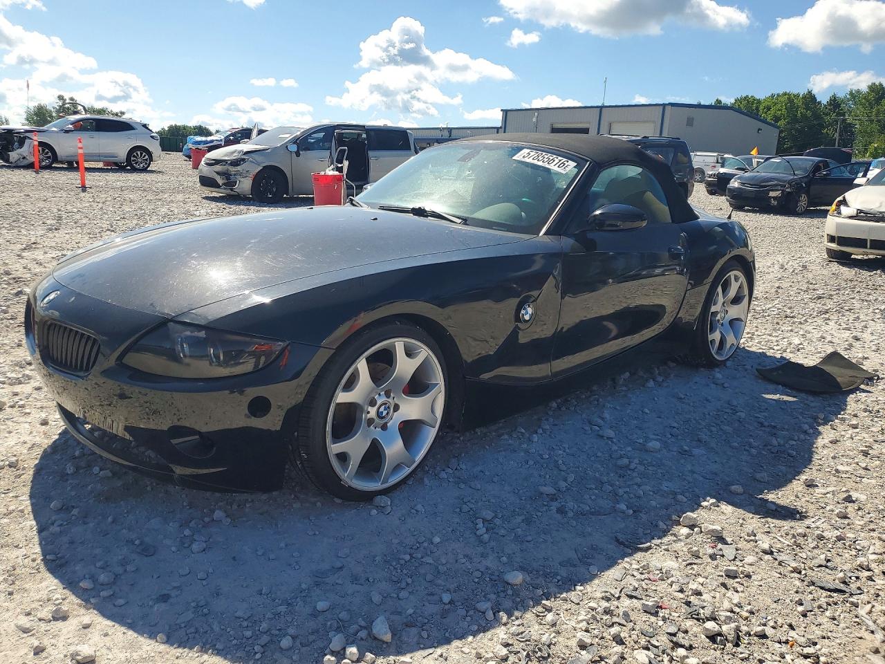 2005 Bmw Z4 3.0 Black vin: 4USBT53575LU09200