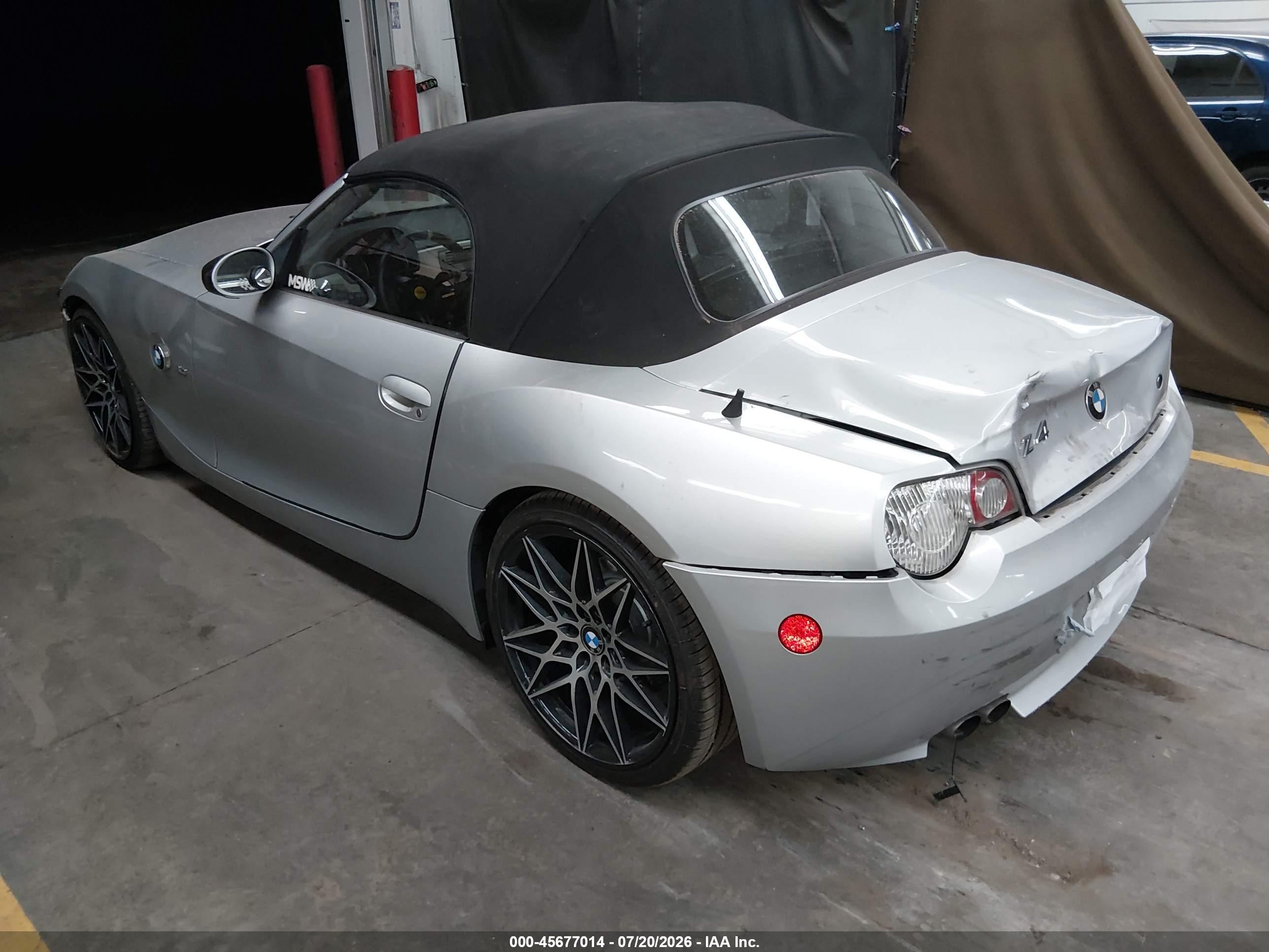 2004 Bmw Z4 3.0i Silver vin: 4USBT53584LT25076