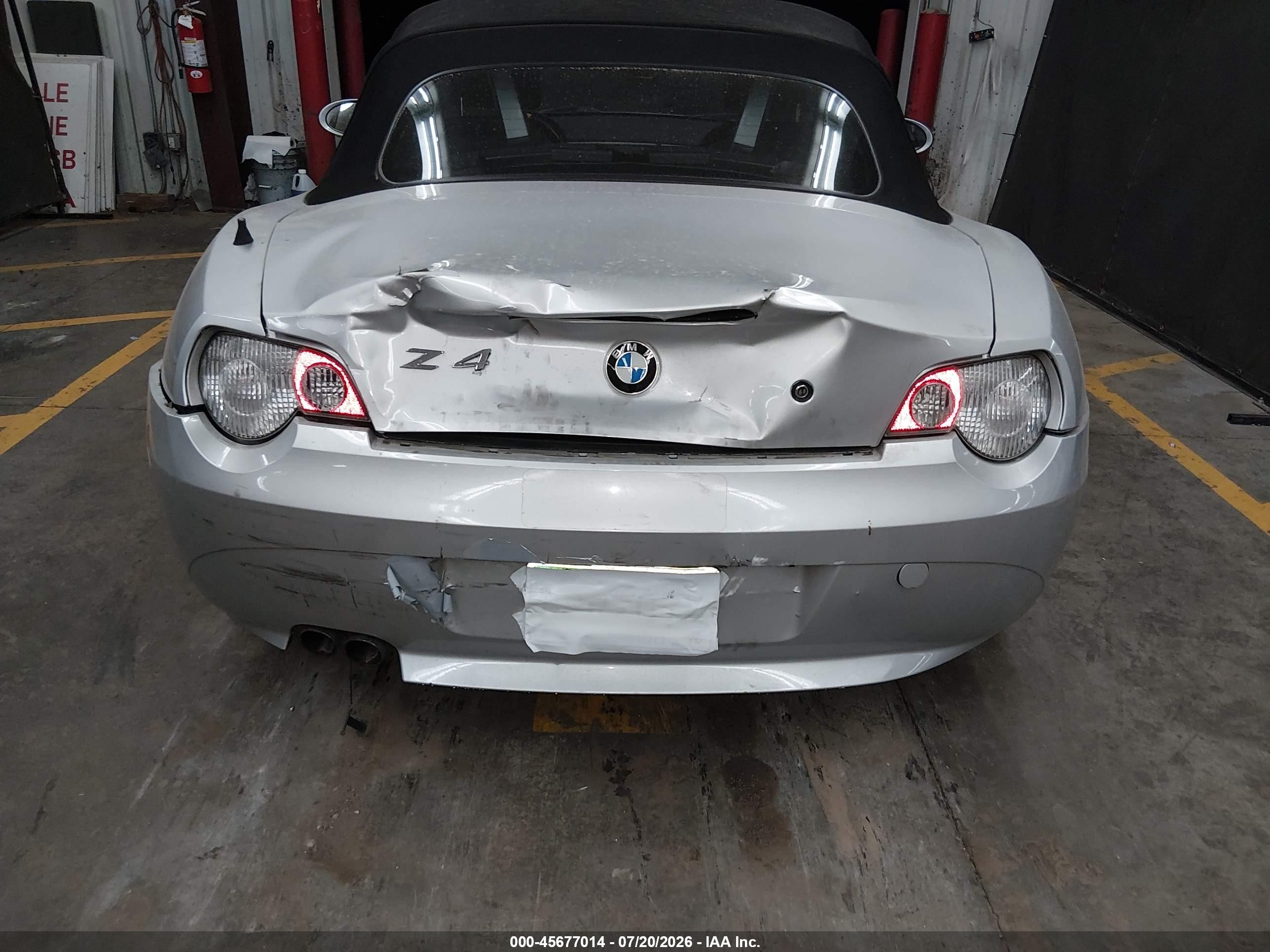 2004 Bmw Z4 3.0i Silver vin: 4USBT53584LT25076