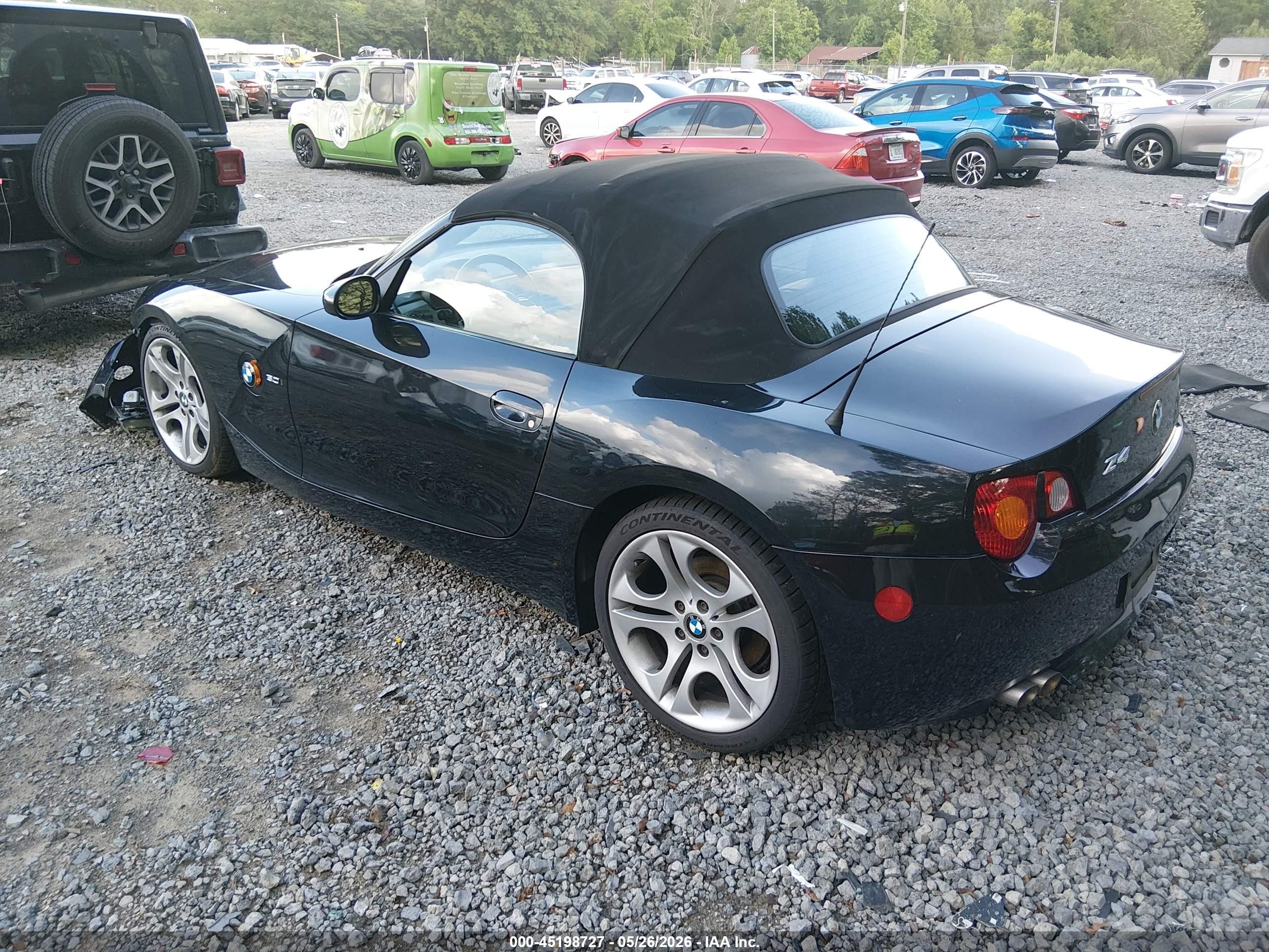 2004 Bmw Z4 3.0i Black vin: 4USBT53594LT25149