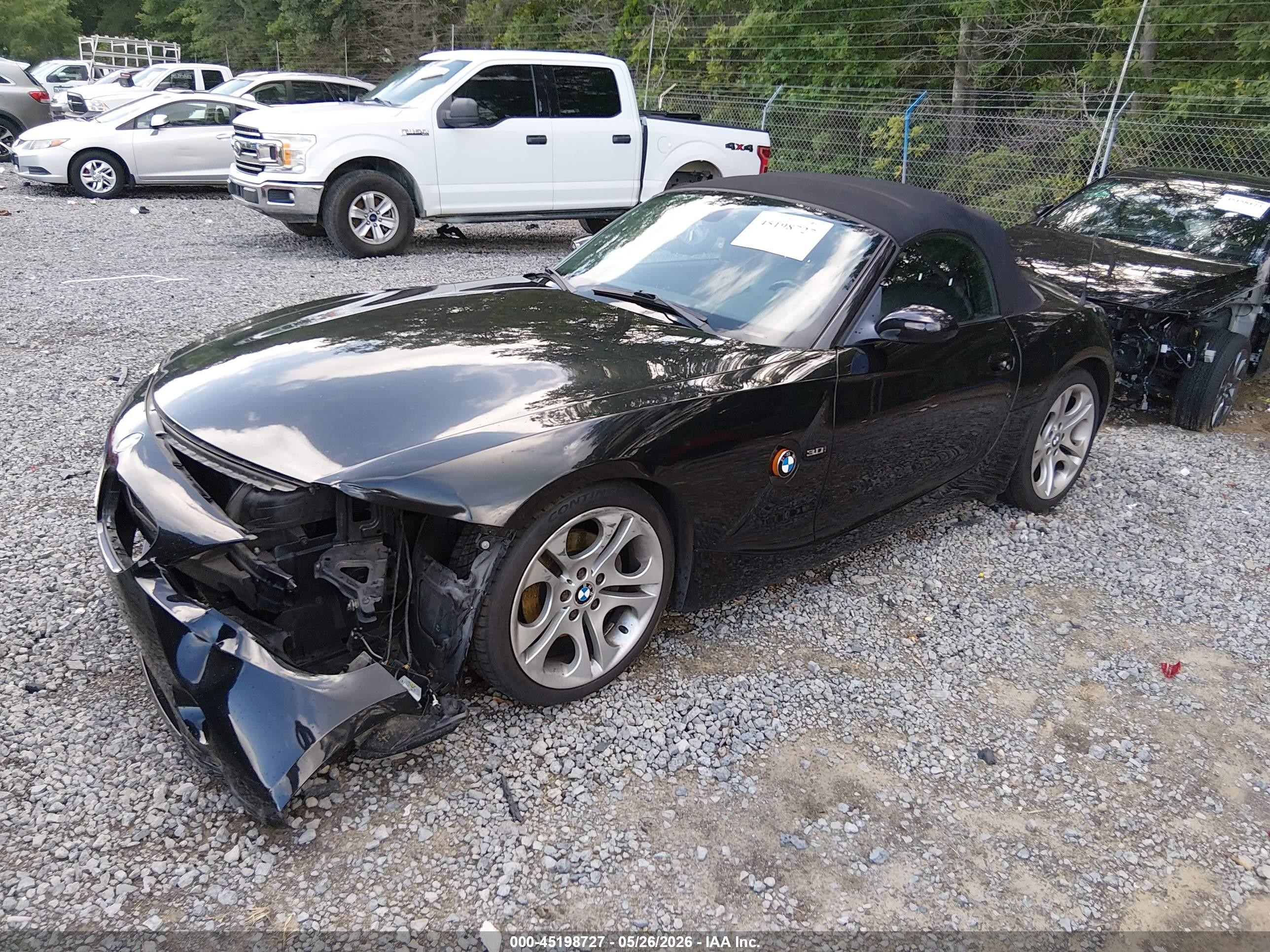 2004 Bmw Z4 3.0i Black vin: 4USBT53594LT25149