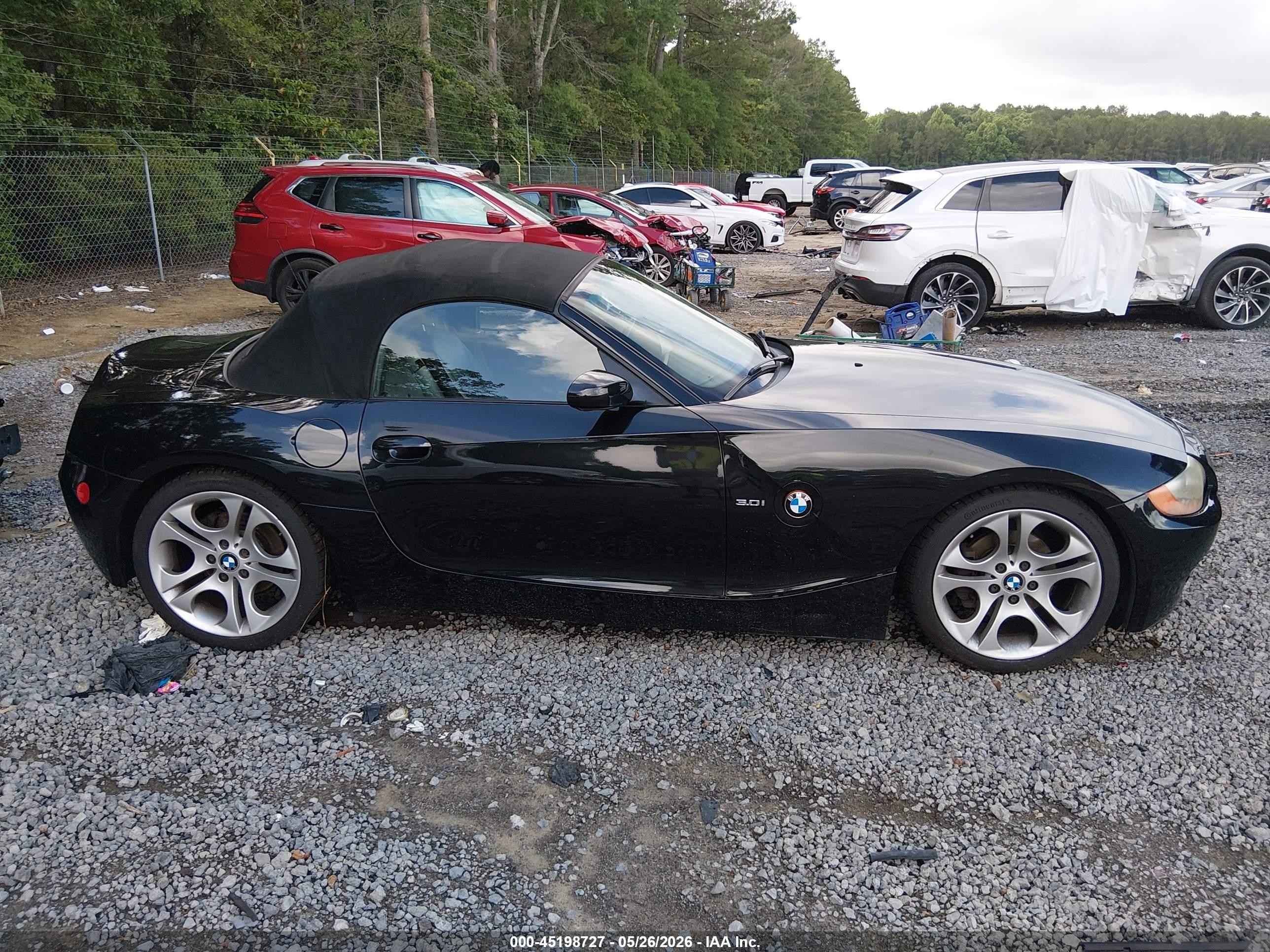 2004 Bmw Z4 3.0i Black vin: 4USBT53594LT25149