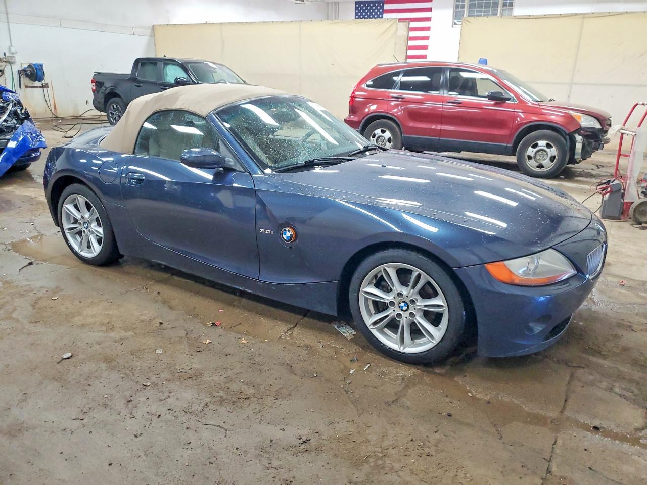 2004 Bmw Z4 3.0 Blue vin: 4USBT53594LU07124