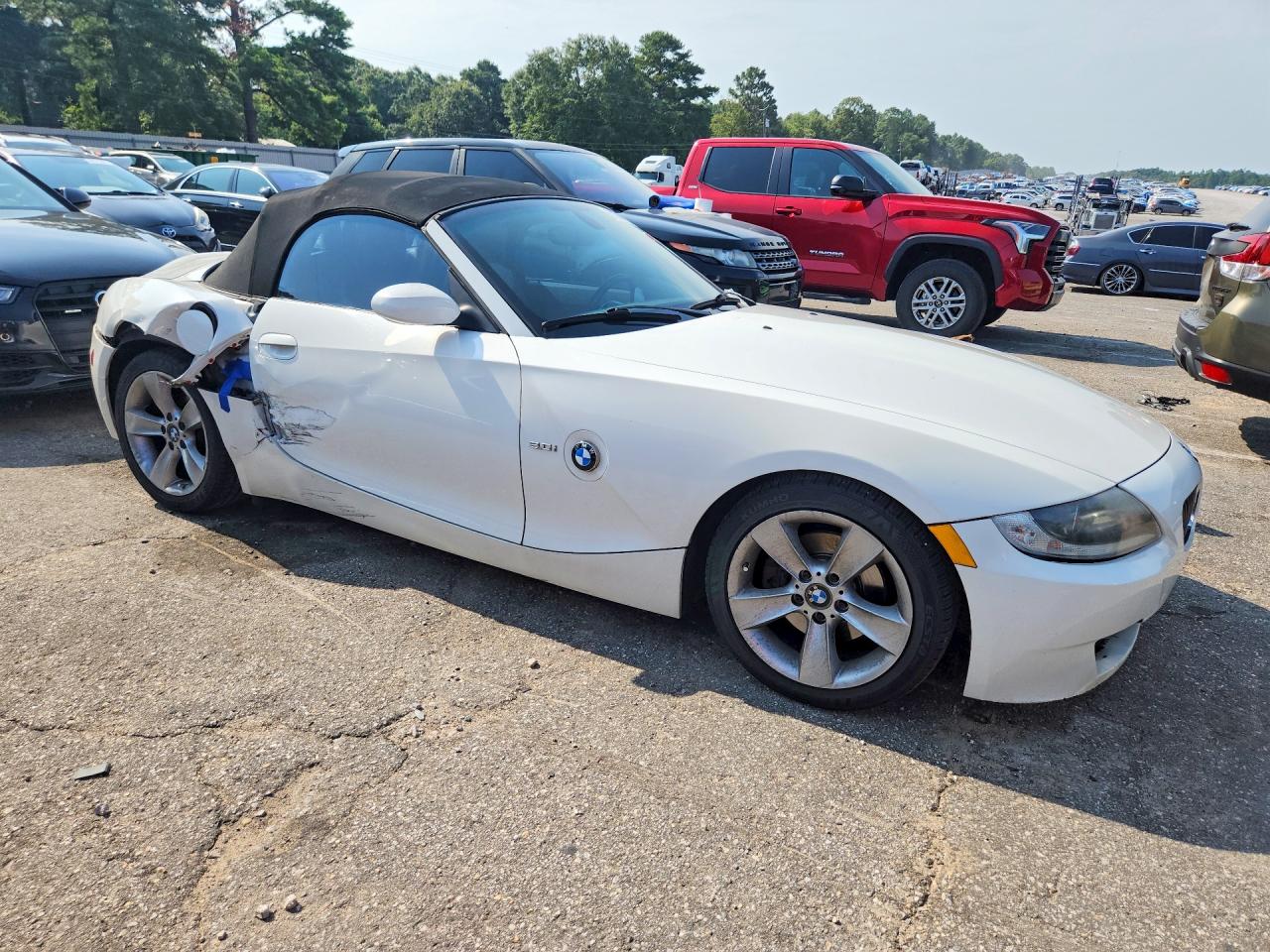2007 Bmw Z4 3.0 White vin: 4USBU33517LW71542