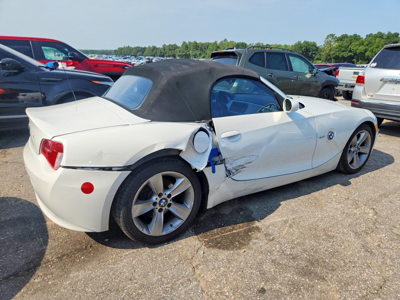 2007 Bmw Z4 3.0 White vin: 4USBU33517LW71542