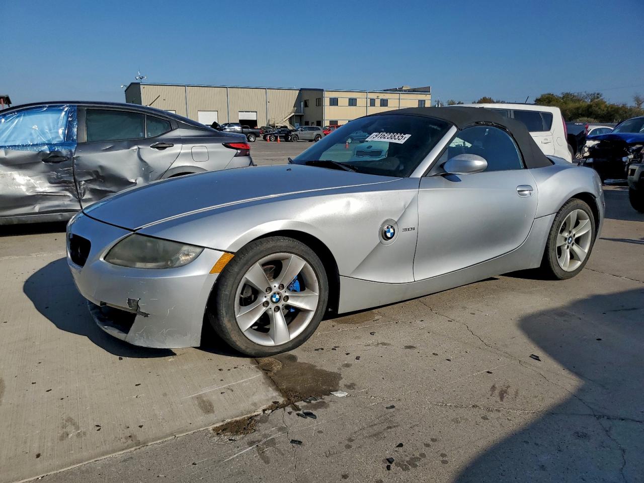 2007 Bmw Z4 3.0 Серебряный vin: 4USBU33517LW73582