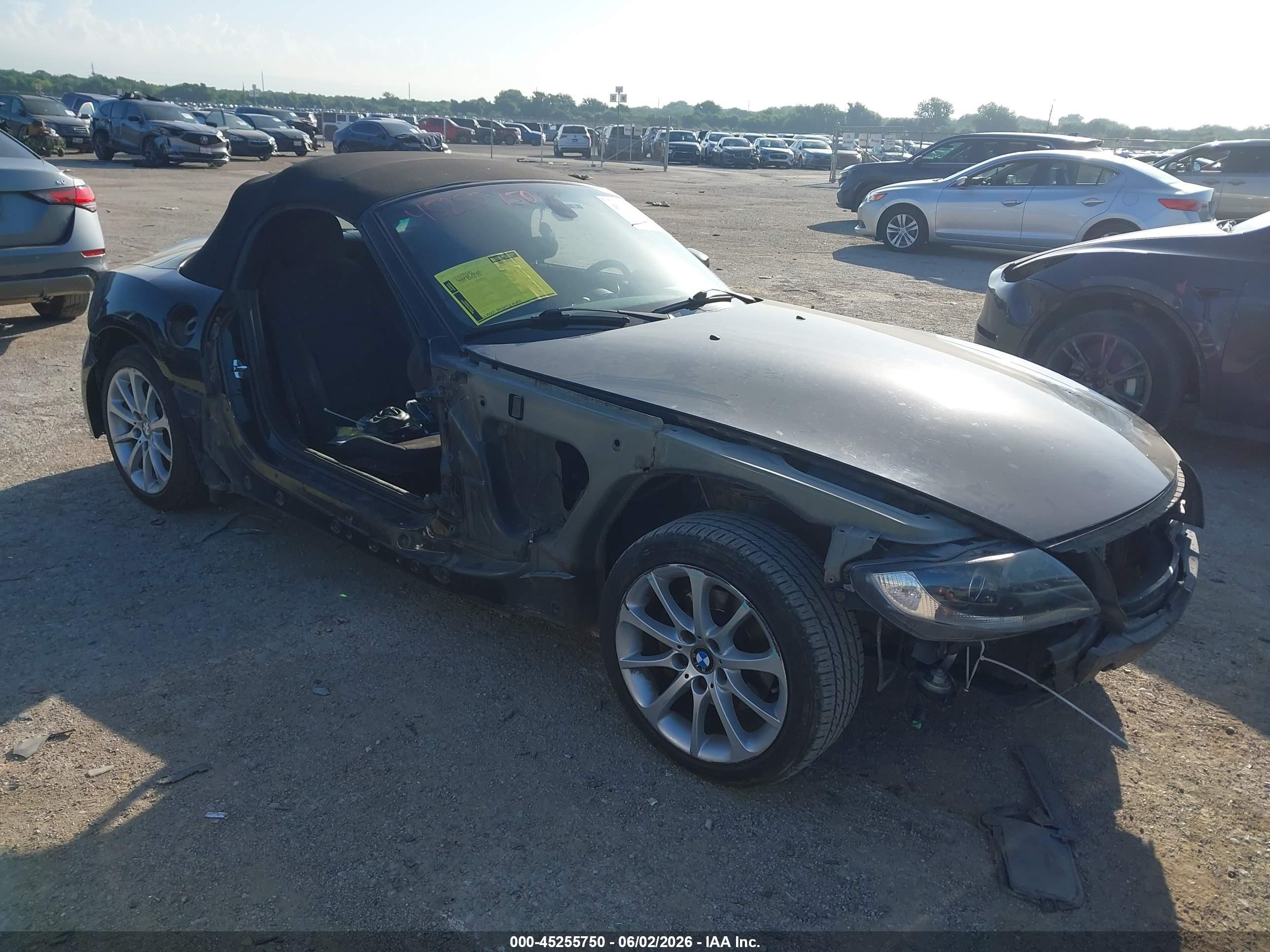 2007 Bmw Z4 3.0i Black vin: 4USBU33527LW73414