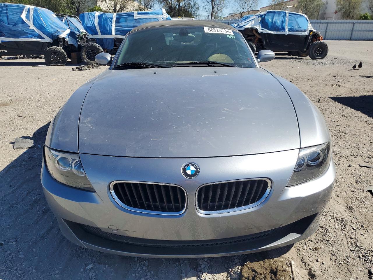 2007 Bmw Z4 3.0 Silver vin: 4USBU33537LW71560