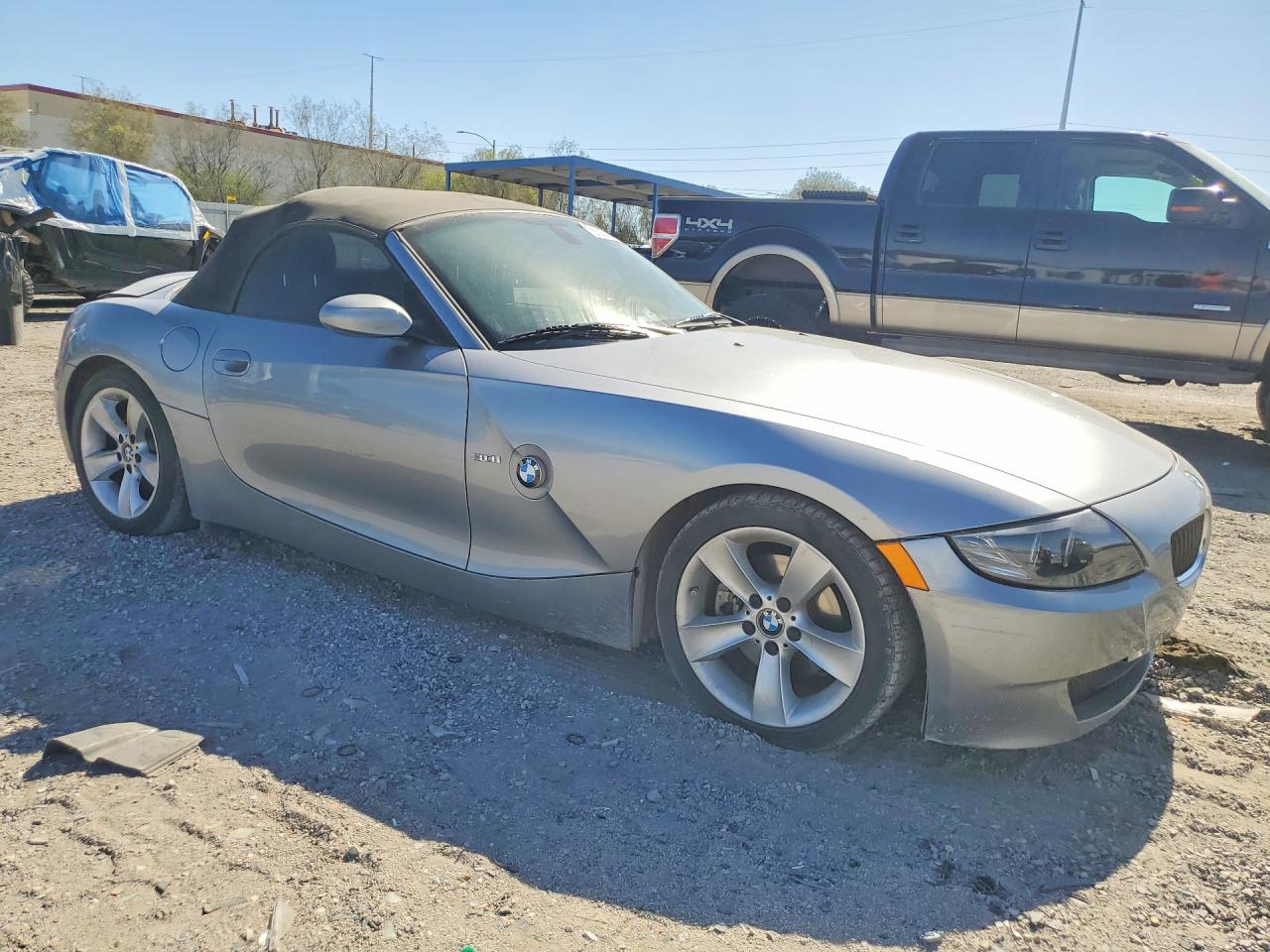 2007 Bmw Z4 3.0 Silver vin: 4USBU33537LW71560