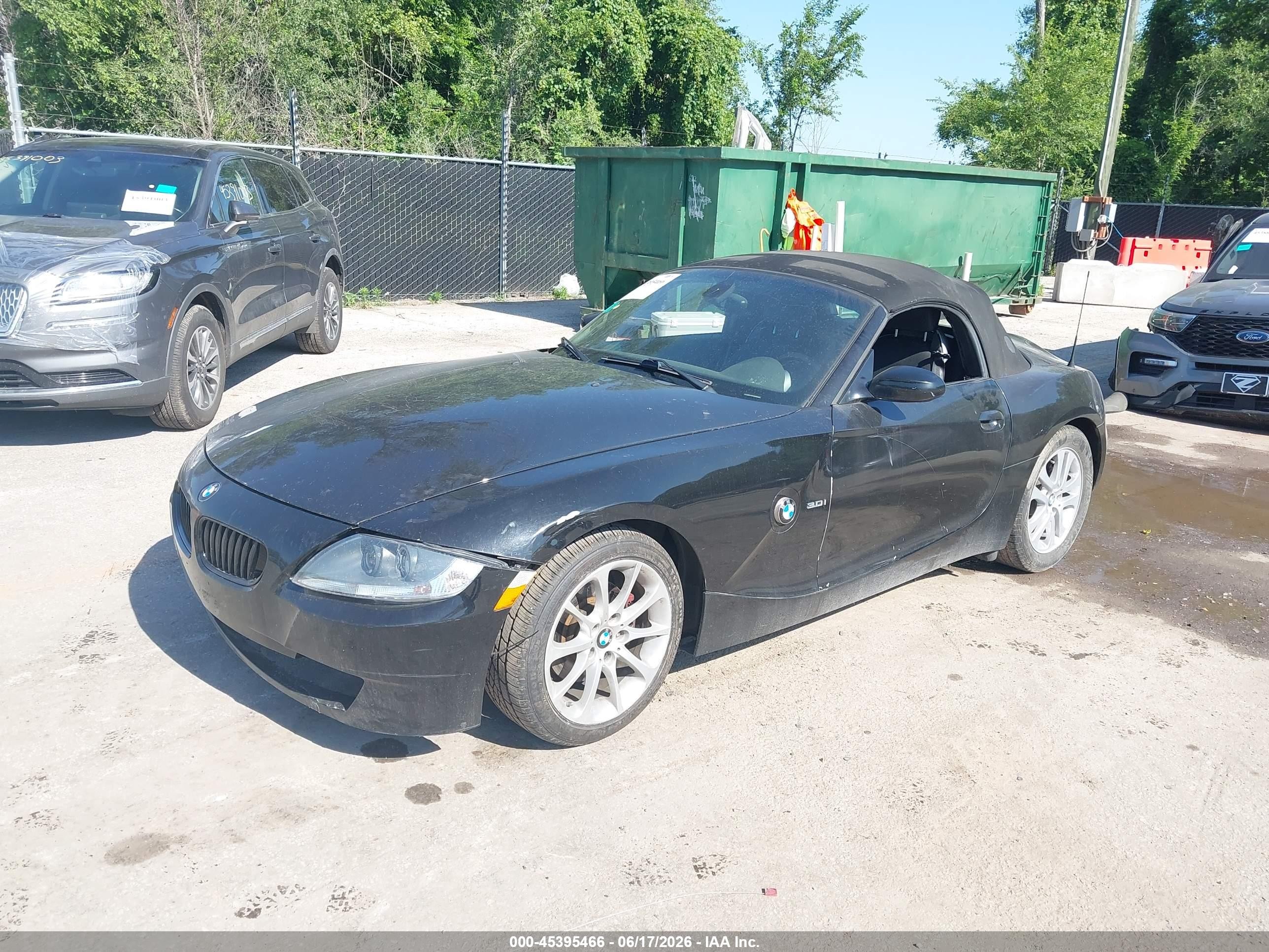 2008 Bmw Z4 3.0i Black vin: 4USBU33538LW75416