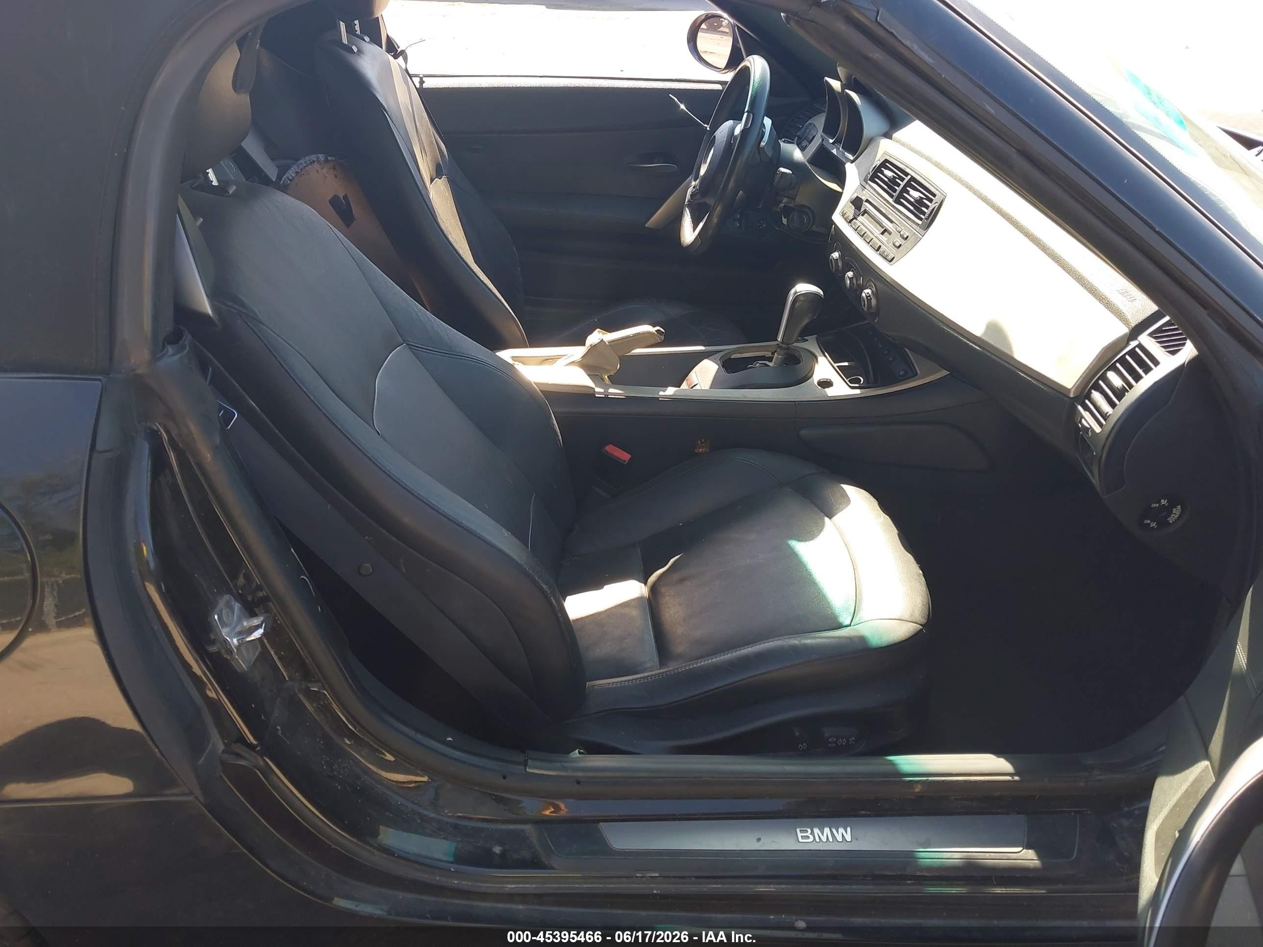 2008 Bmw Z4 3.0i Black vin: 4USBU33538LW75416
