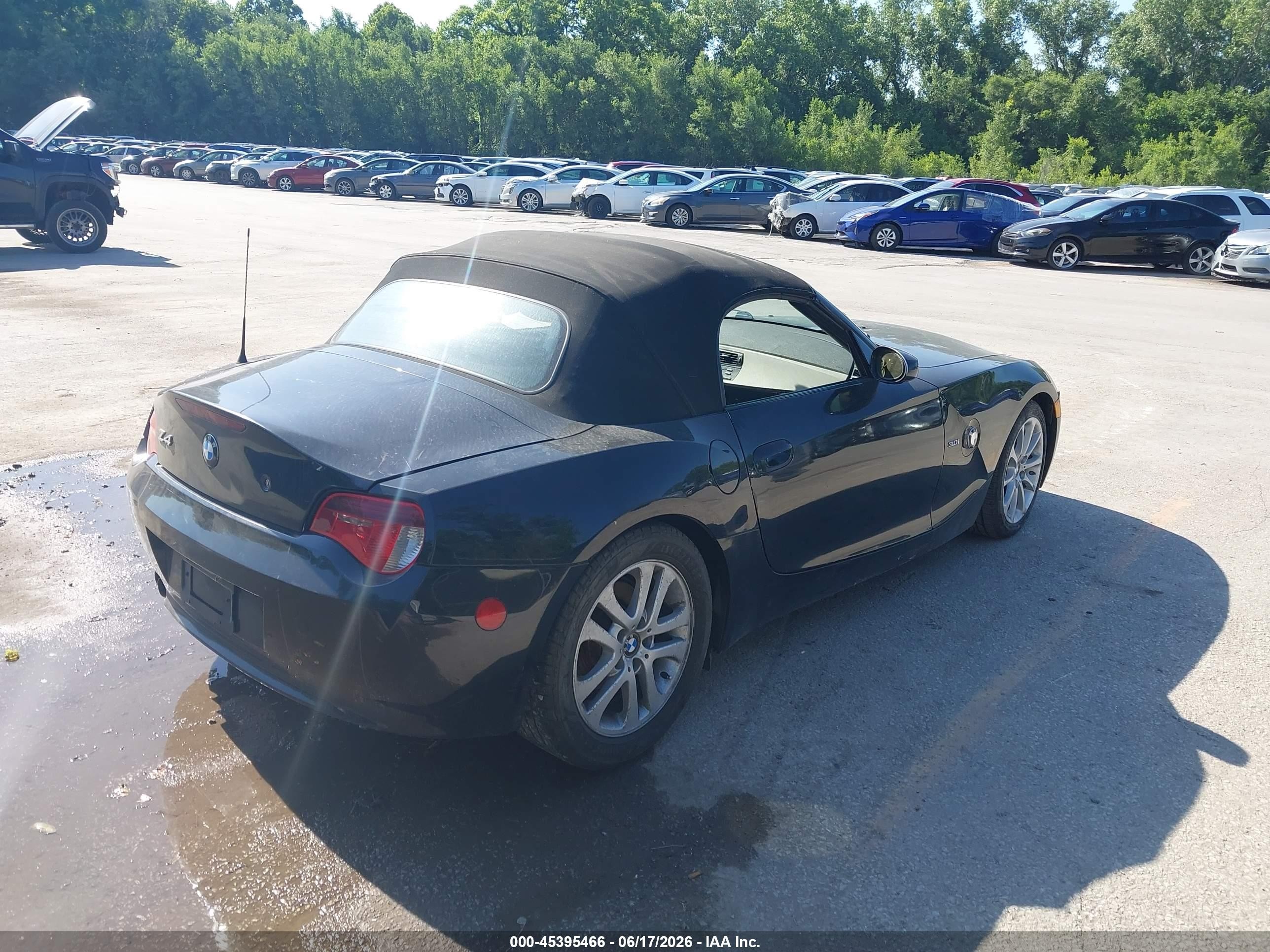 2008 Bmw Z4 3.0i Black vin: 4USBU33538LW75416
