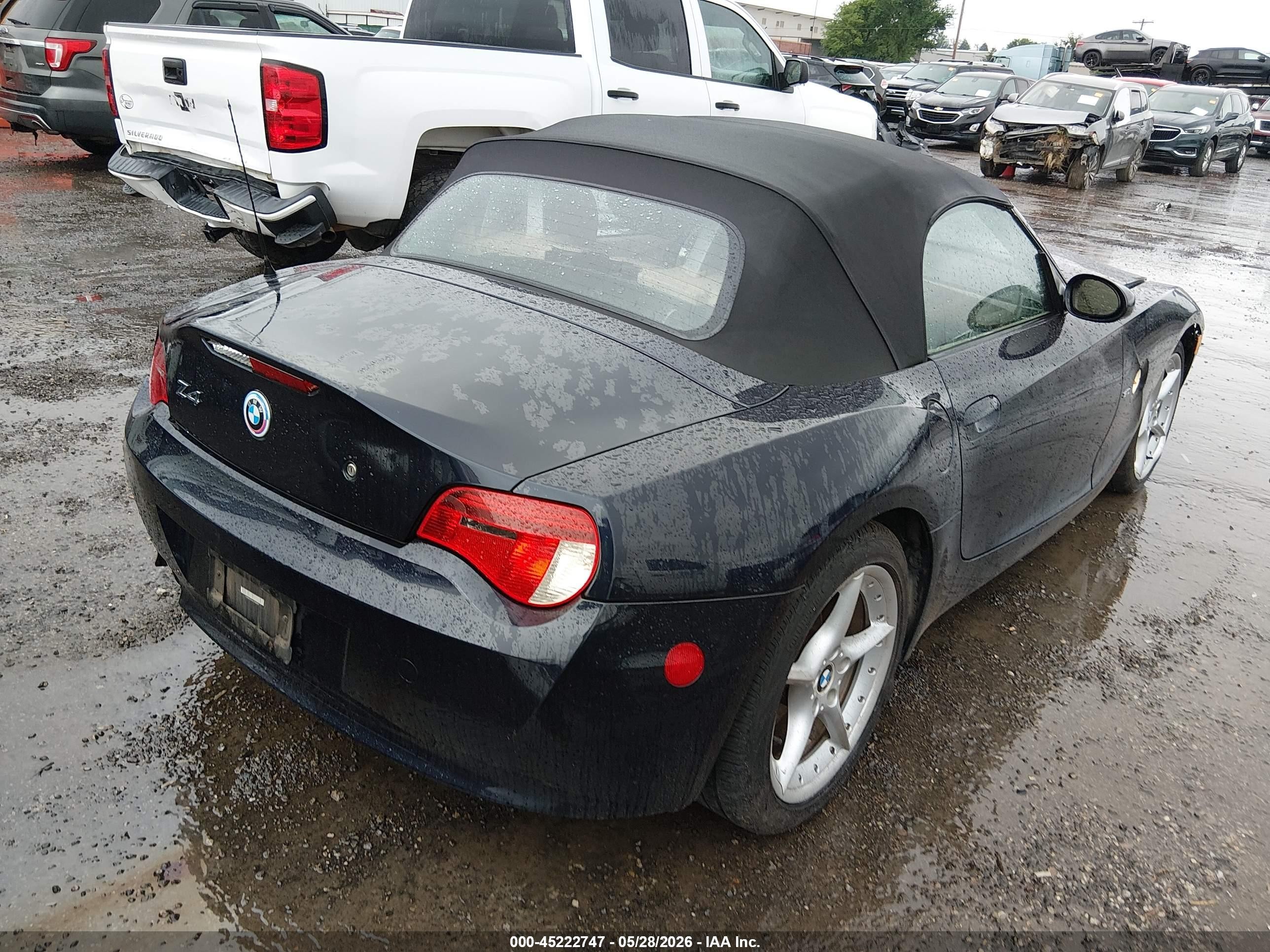2006 Bmw Z4 3.0i Blue vin: 4USBU33546LW68505