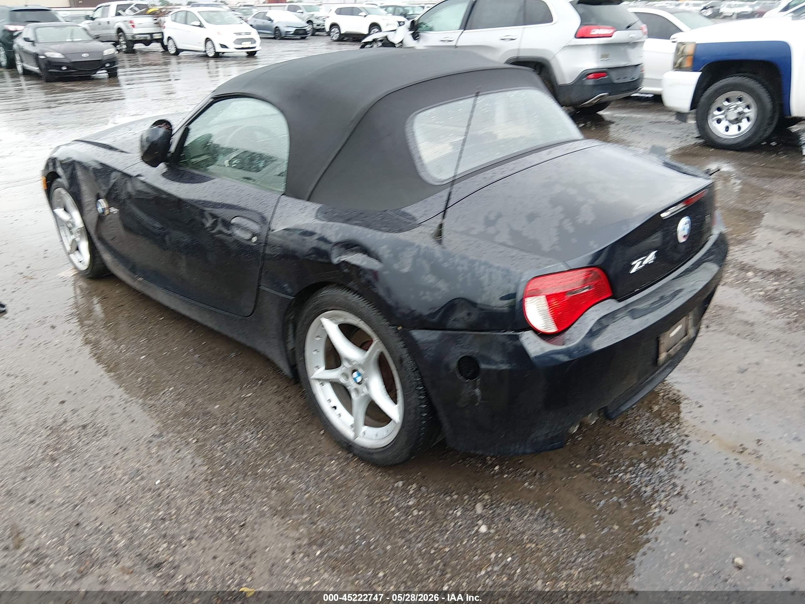 2006 Bmw Z4 3.0i Blue vin: 4USBU33546LW68505