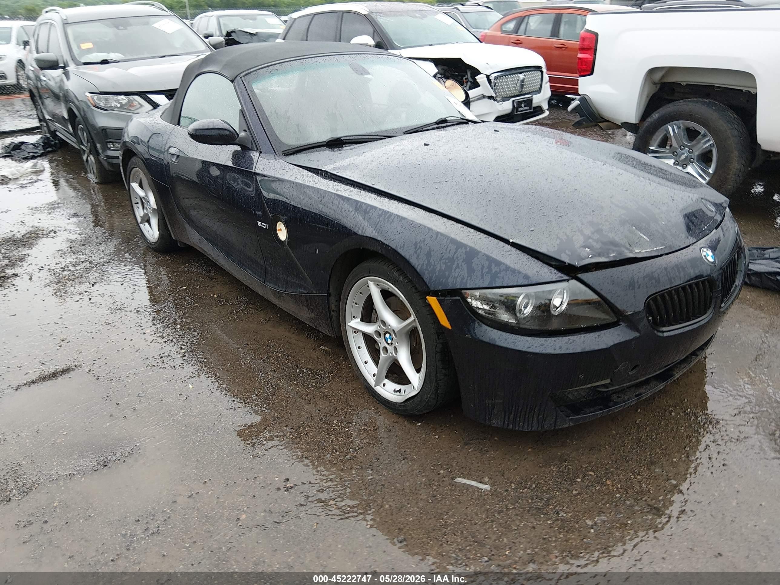 2006 Bmw Z4 3.0i Blue vin: 4USBU33546LW68505