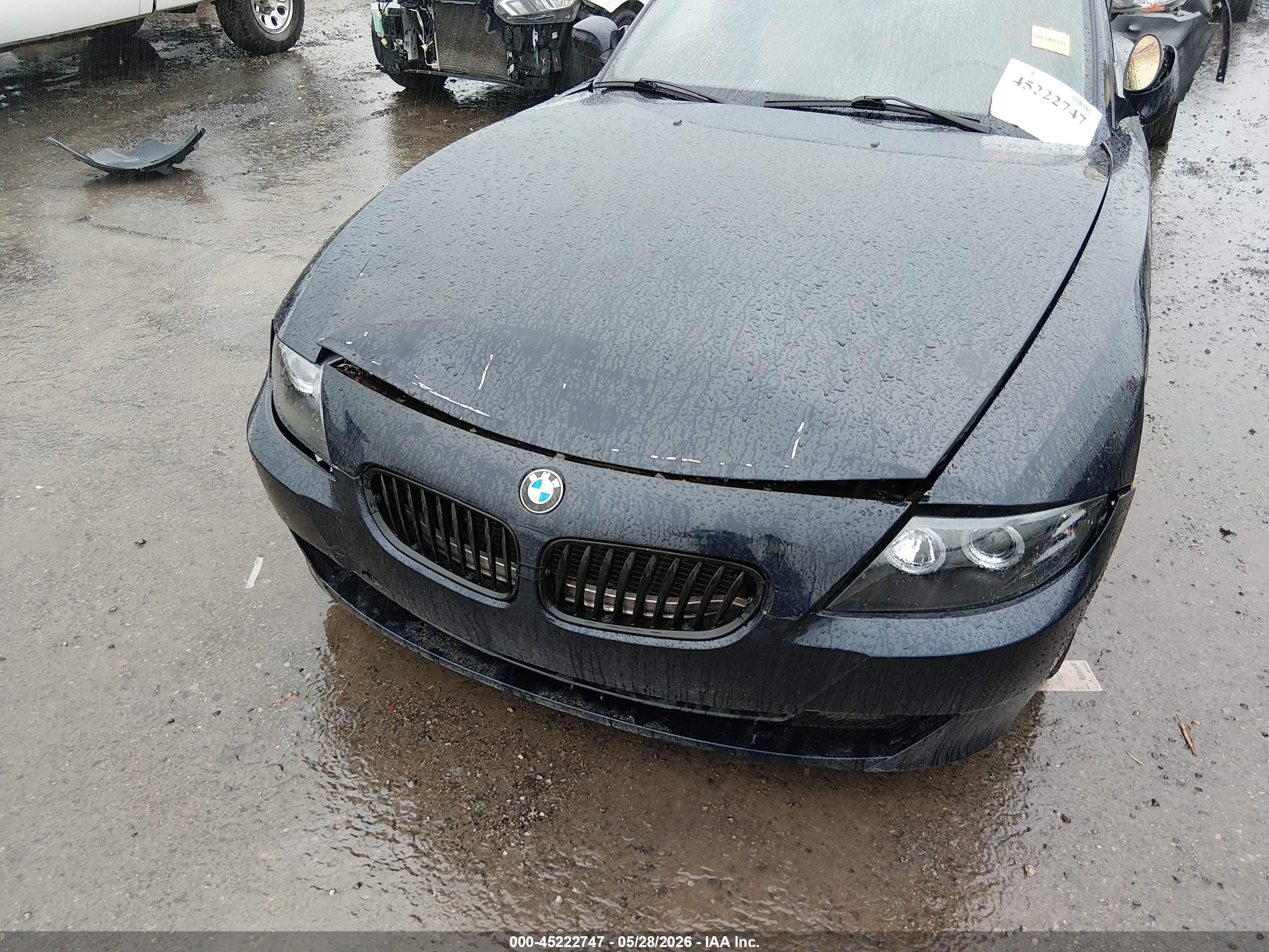 2006 Bmw Z4 3.0i Blue vin: 4USBU33546LW68505