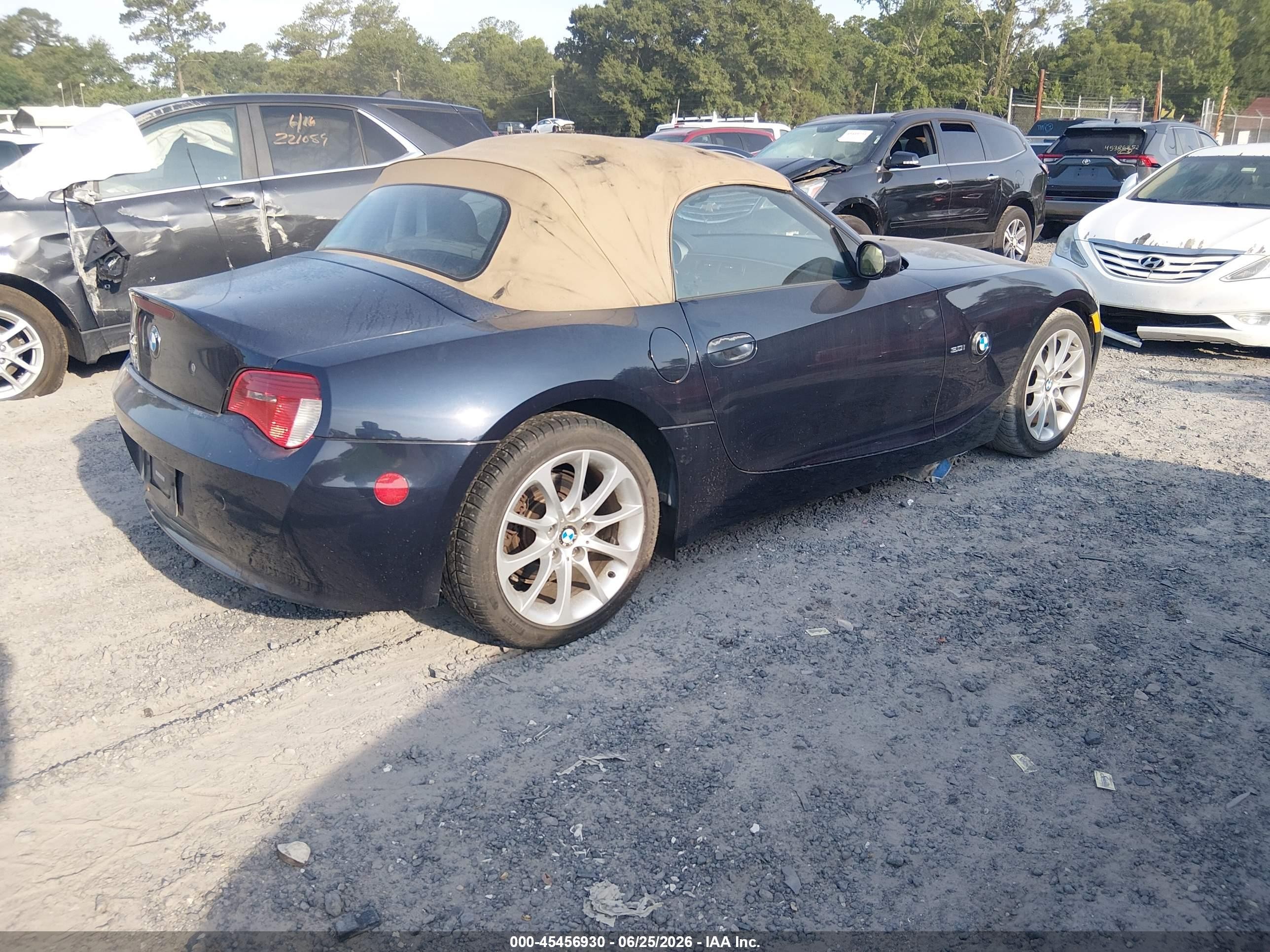 2006 Bmw Z4 3.0i Синий vin: 4USBU33556LW69288
