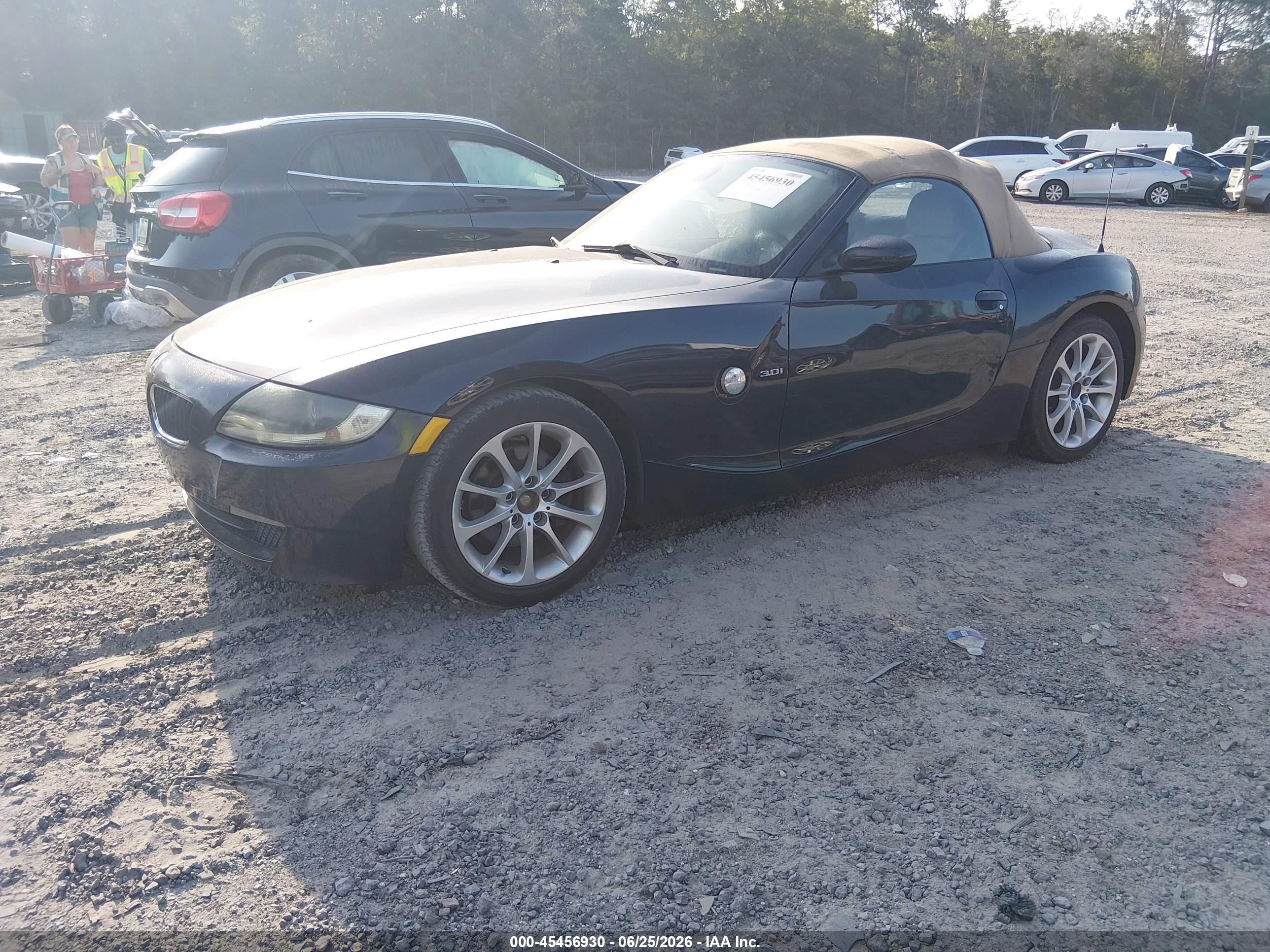 2006 Bmw Z4 3.0i Синий vin: 4USBU33556LW69288