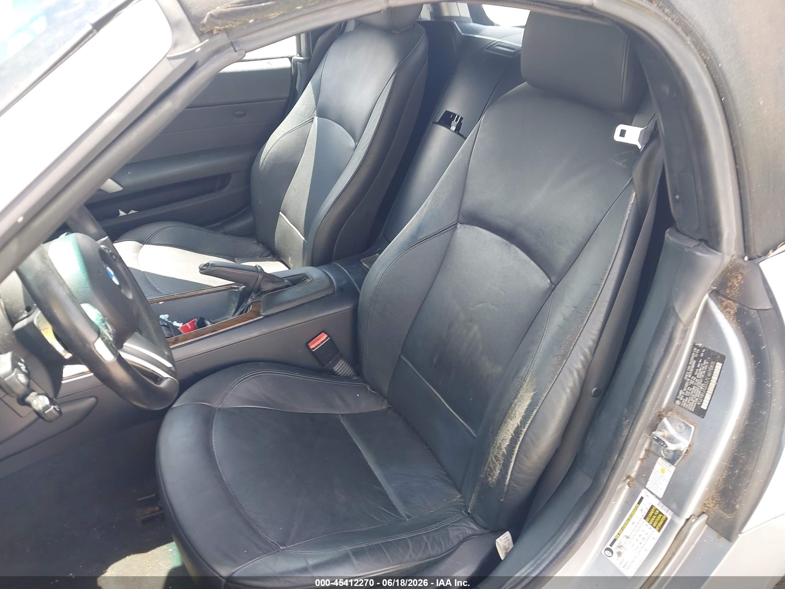 2007 Bmw Z4 3.0i Silver vin: 4USBU33557LW70815