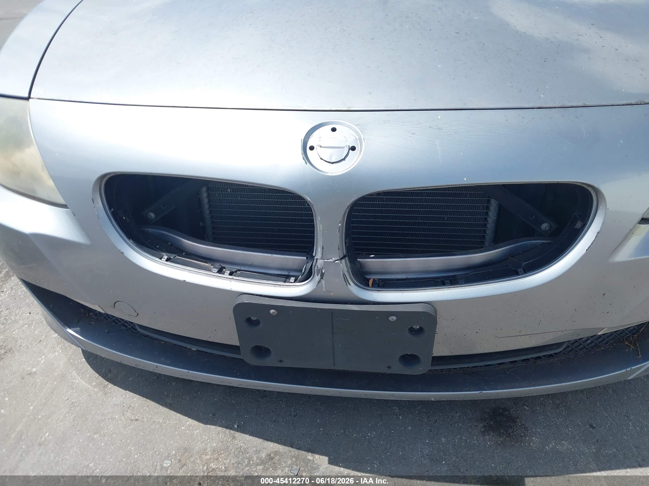 2007 Bmw Z4 3.0i Silver vin: 4USBU33557LW70815