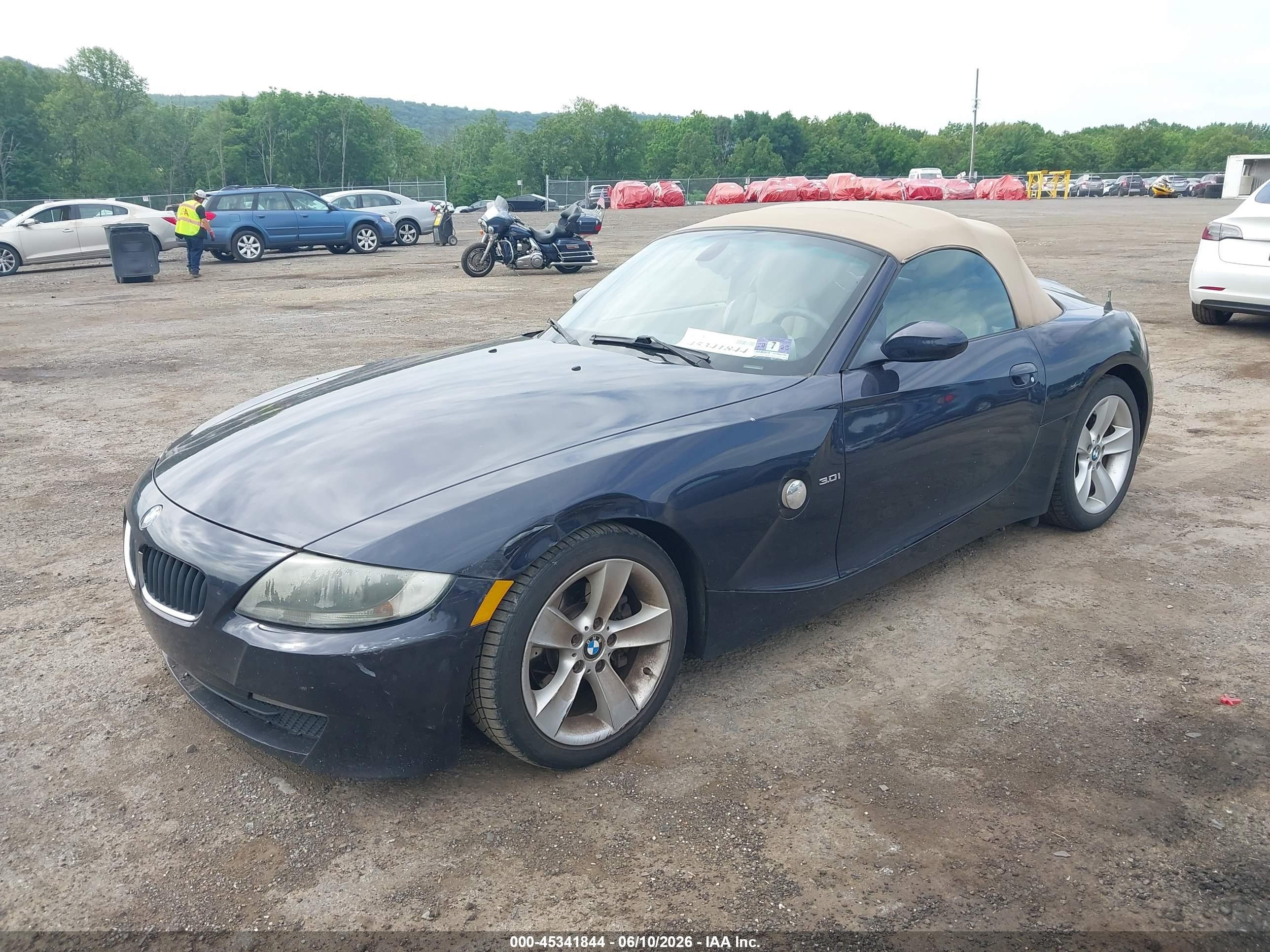 2006 Bmw Z4 3.0i Blue vin: 4USBU33566LW69073