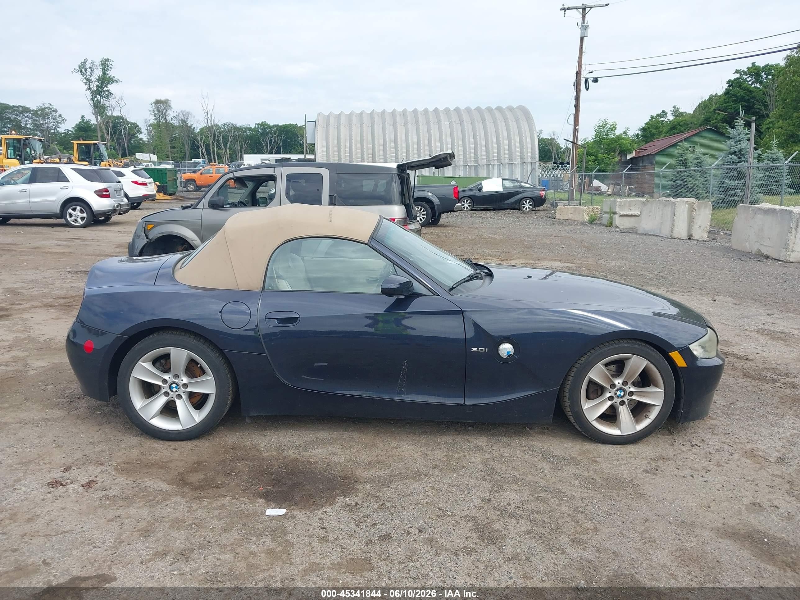 2006 Bmw Z4 3.0i Blue vin: 4USBU33566LW69073
