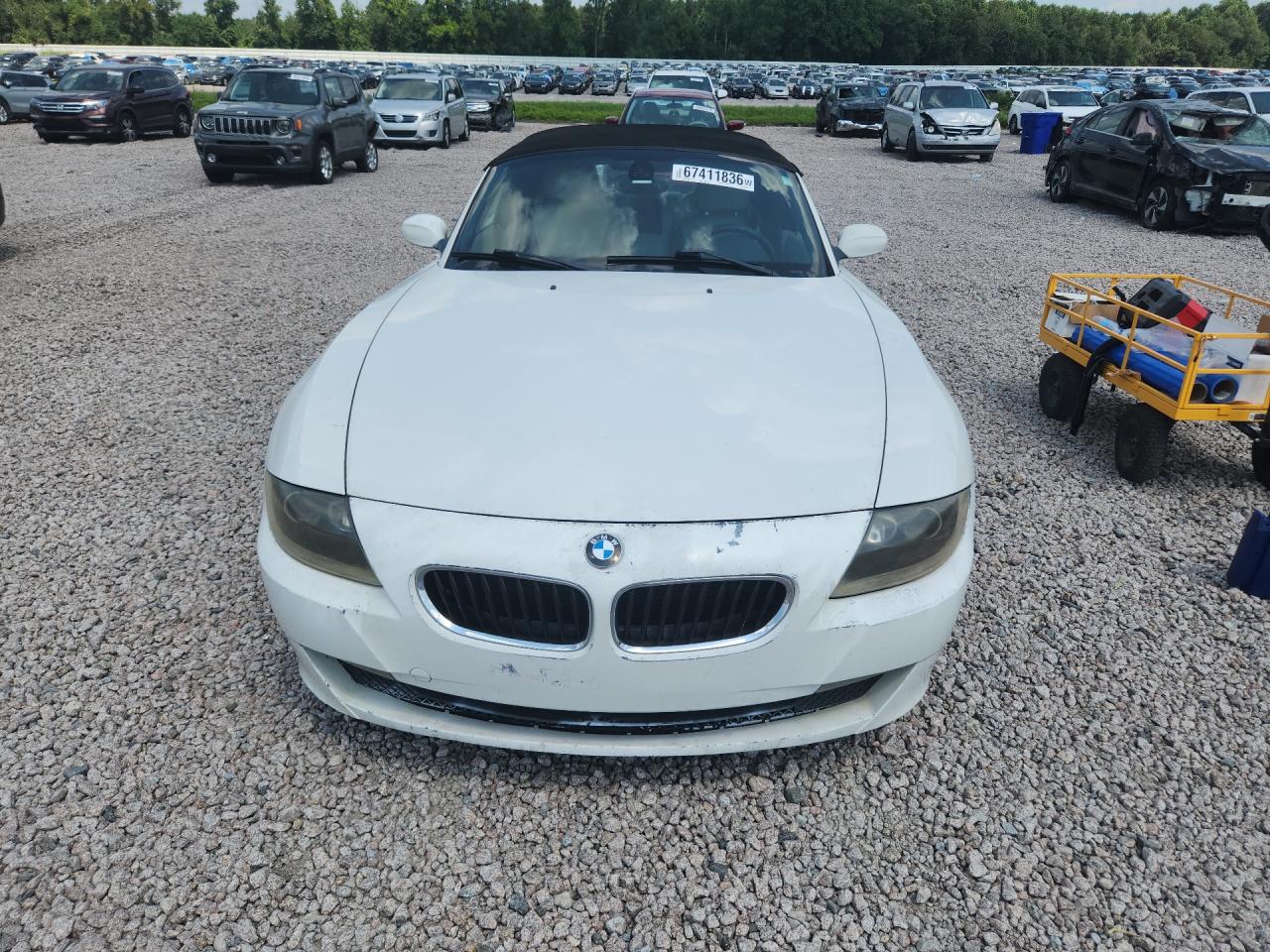 2008 Bmw Z4 3.0 White vin: 4USBU33578LW75323