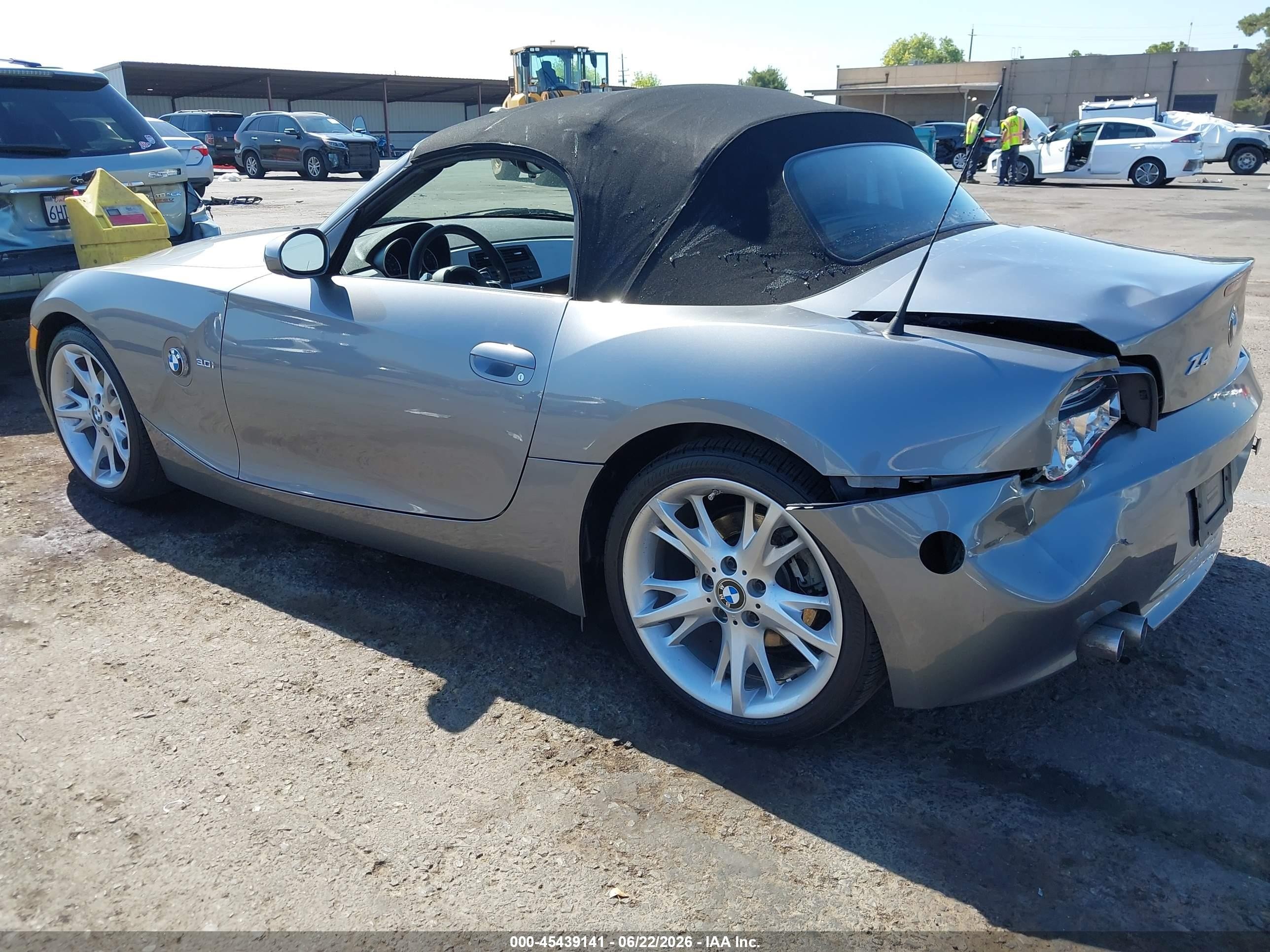 2008 Bmw Z4 3.0i Silver vin: 4USBU33578LW75399