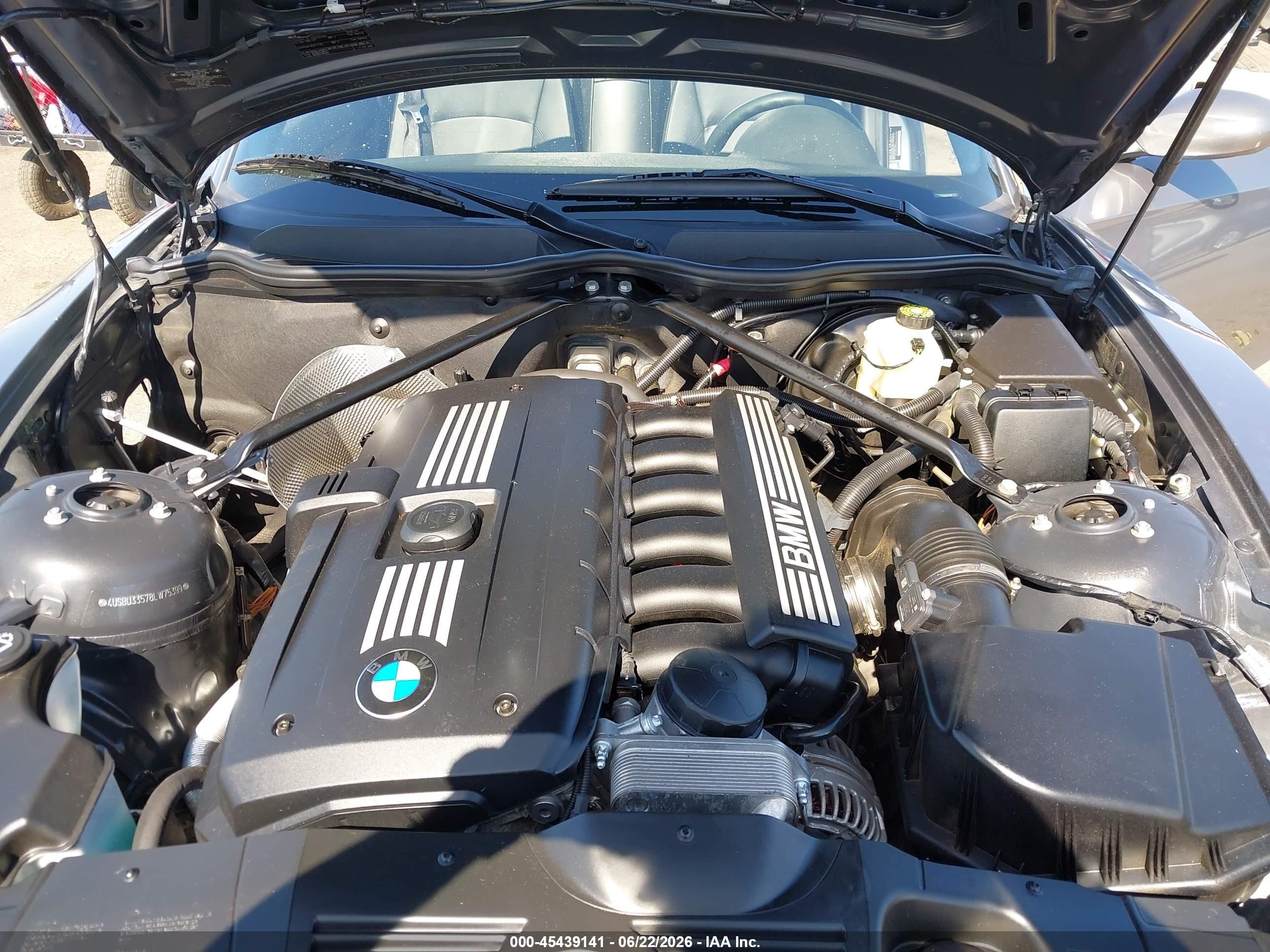 2008 Bmw Z4 3.0i Silver vin: 4USBU33578LW75399