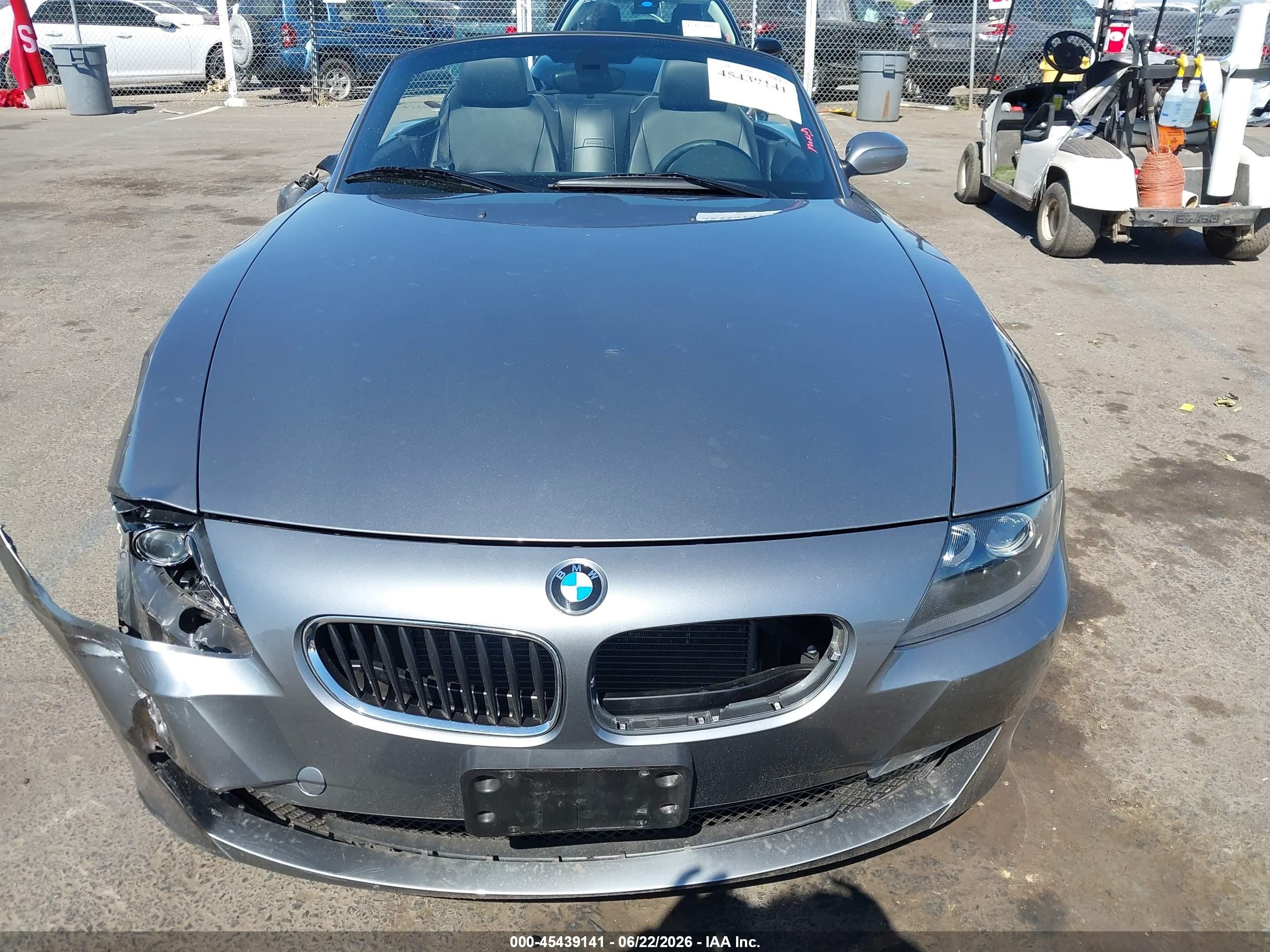 2008 Bmw Z4 3.0i Silver vin: 4USBU33578LW75399