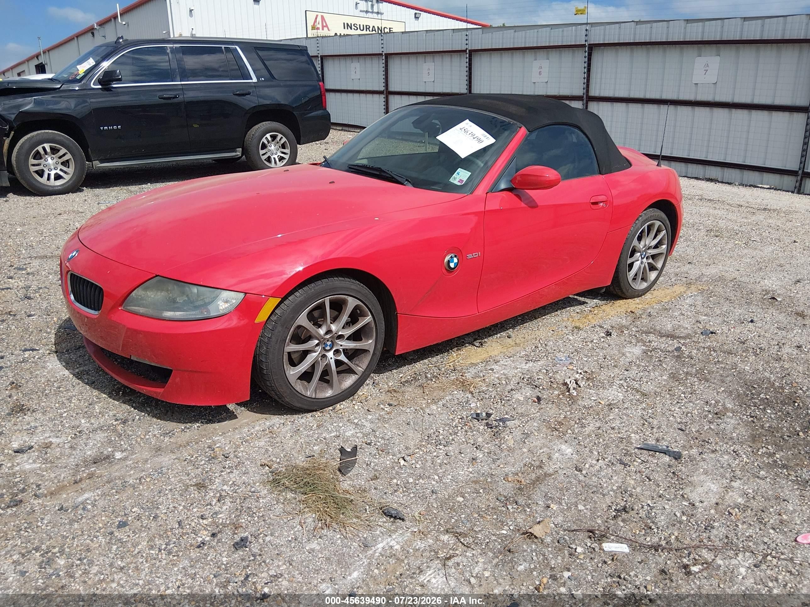 2006 Bmw Z4 3.0i Red vin: 4USBU335X6LW67410